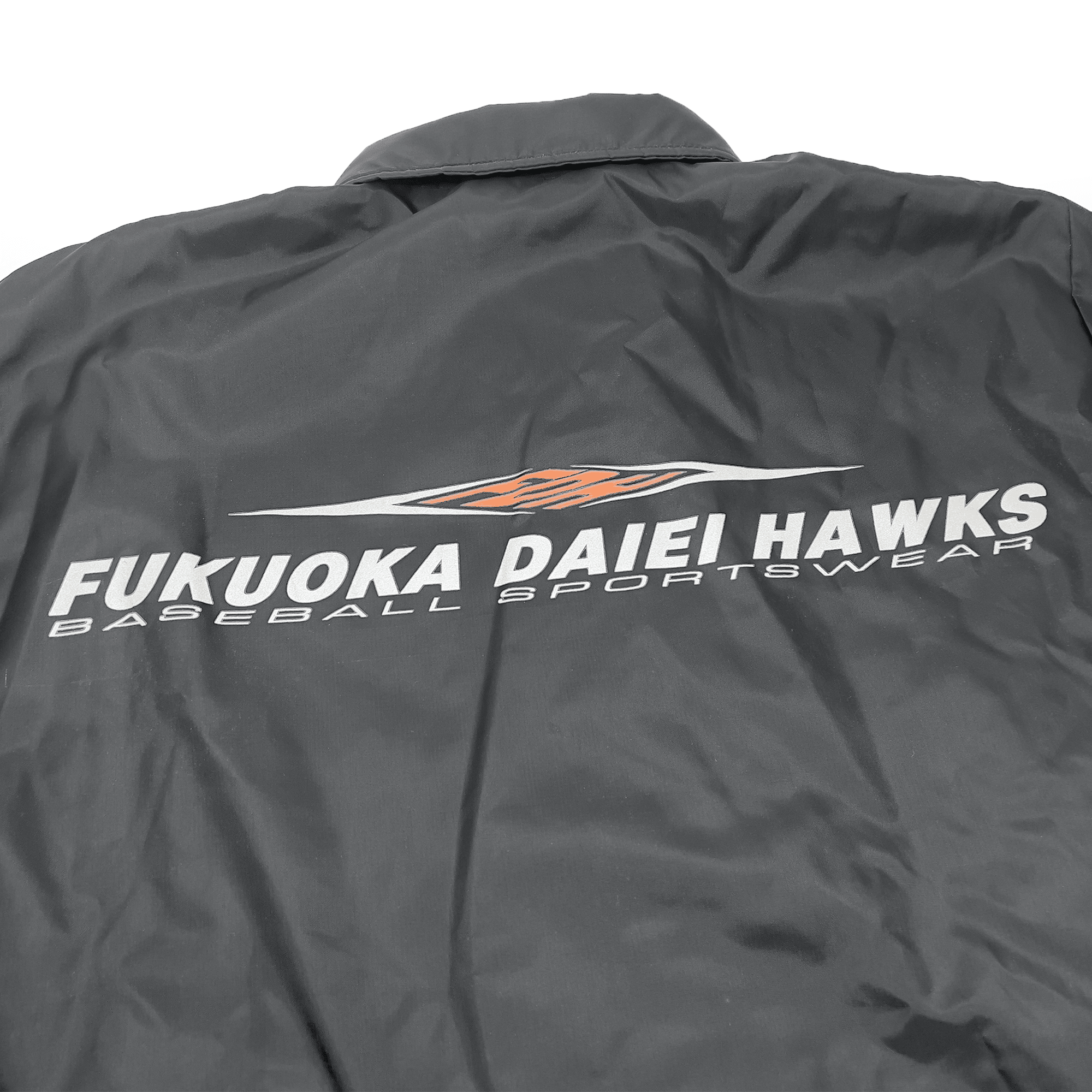 New Vintage Japan NPB Fukuoka Daiei Hawks Coaches Jacket Black - Sugoi JDM