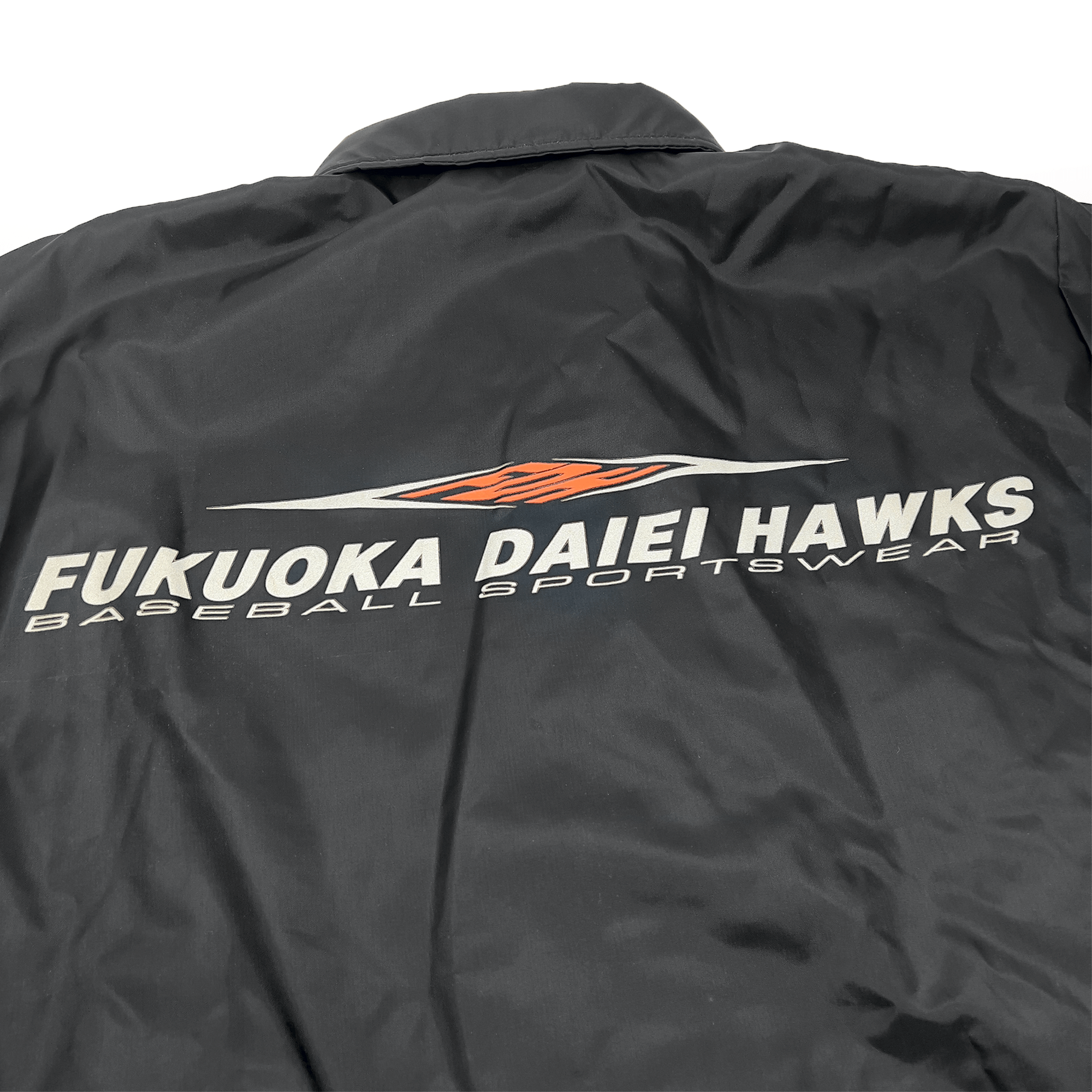 New Vintage Japan NPB Fukuoka Daiei Hawks Coaches Jacket Black - Sugoi JDM