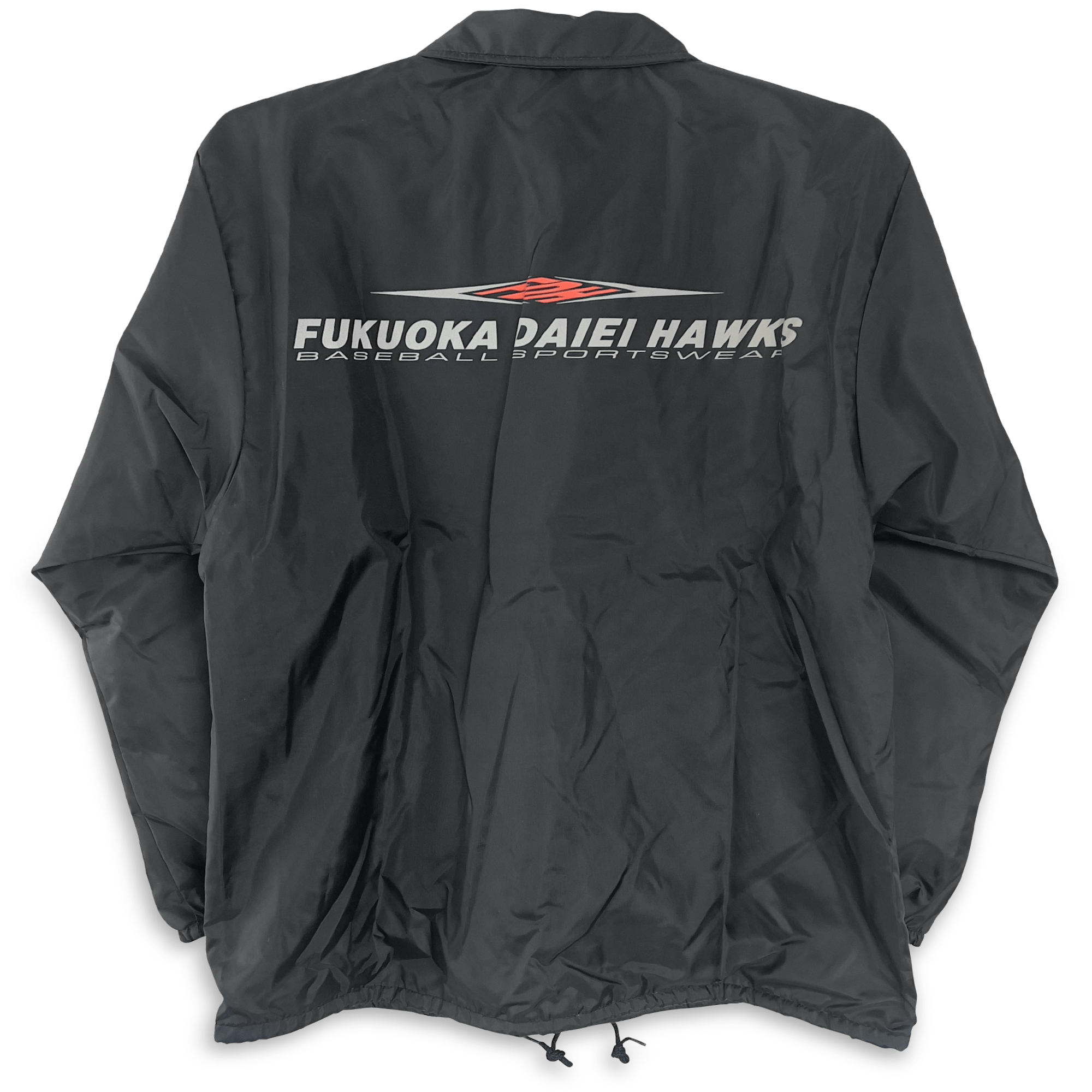 New Vintage Japan NPB Fukuoka Daiei Hawks Coaches Jacket Black - Sugoi JDM