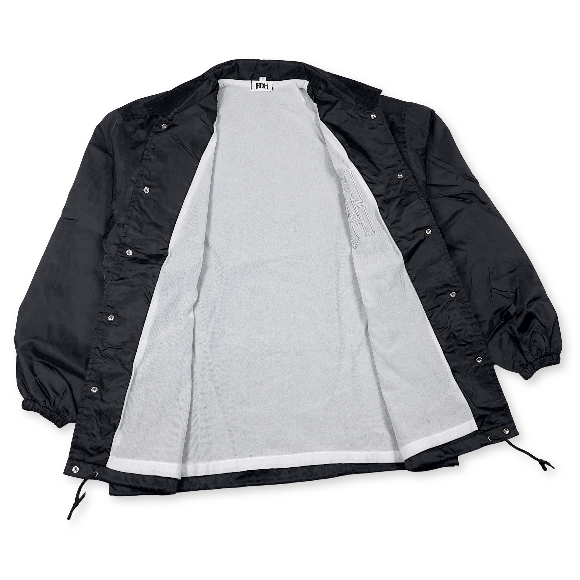 New Vintage Japan NPB Fukuoka Daiei Hawks Schedule Coaches Jacket Black - Sugoi JDM