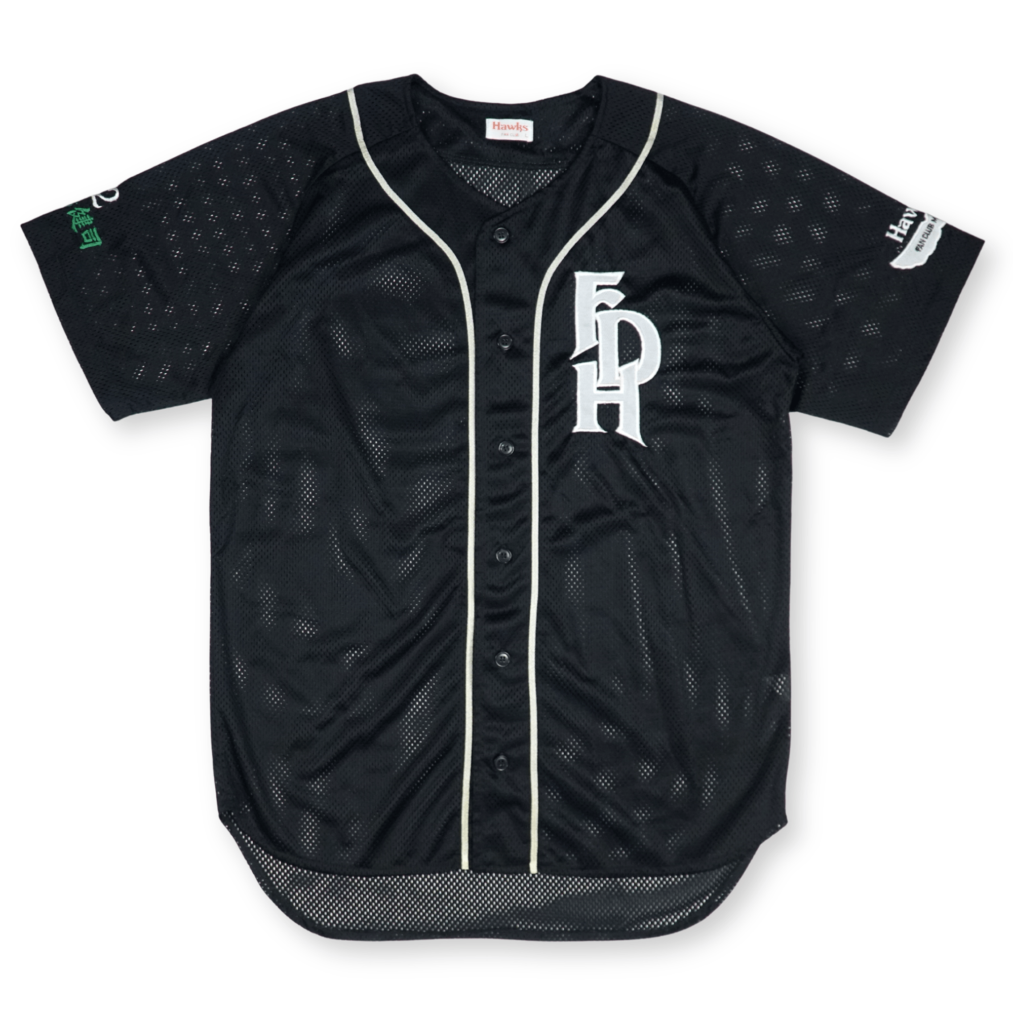 New Vintage NPB Fukuoka Daiei Hawks Fan Club Kenji Johjima Baseball Jersey Black - Sugoi JDM