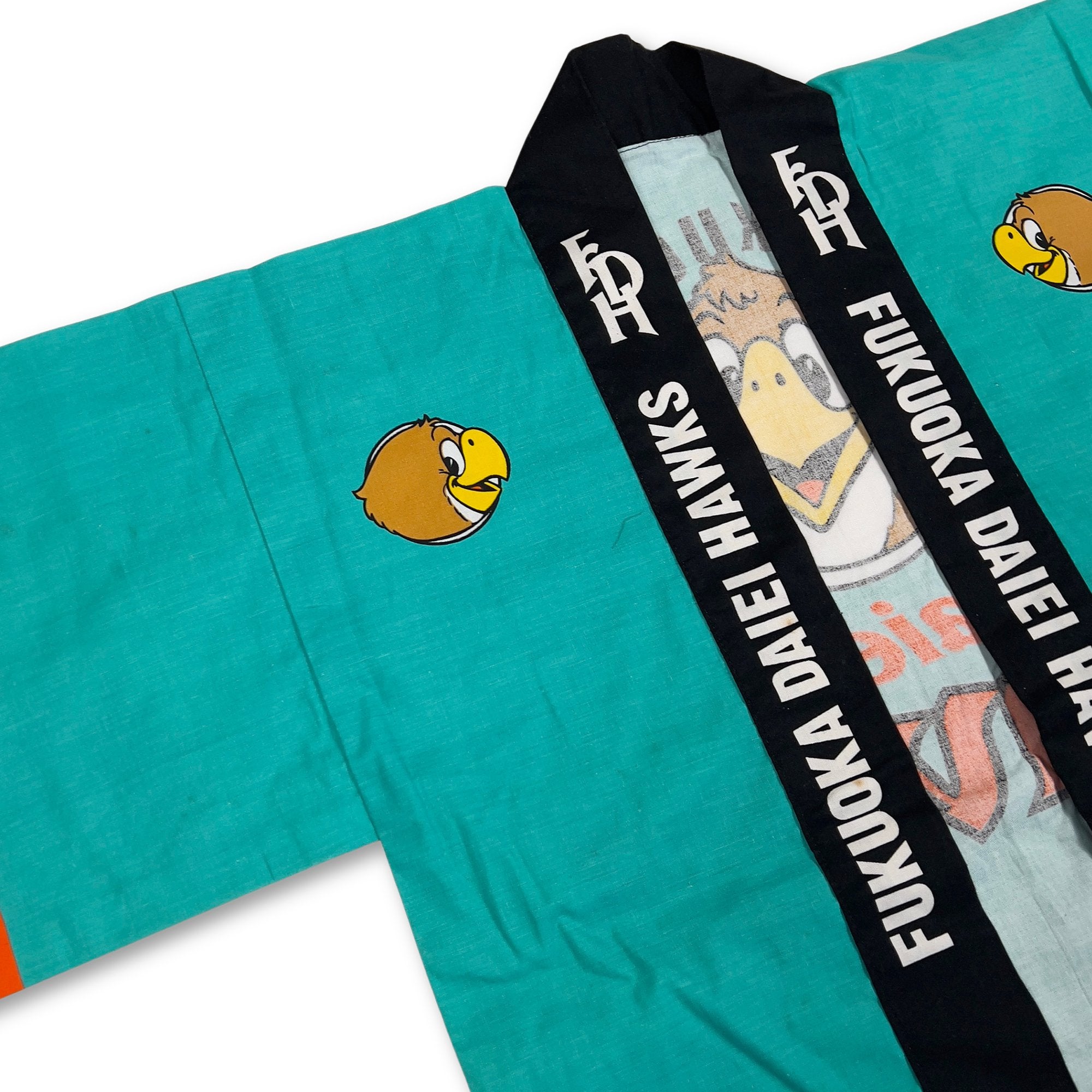 New Vintage Showa Japanese Baseball Daiei Hawks Matsuri Happi Coat Yukata - Sugoi JDM
