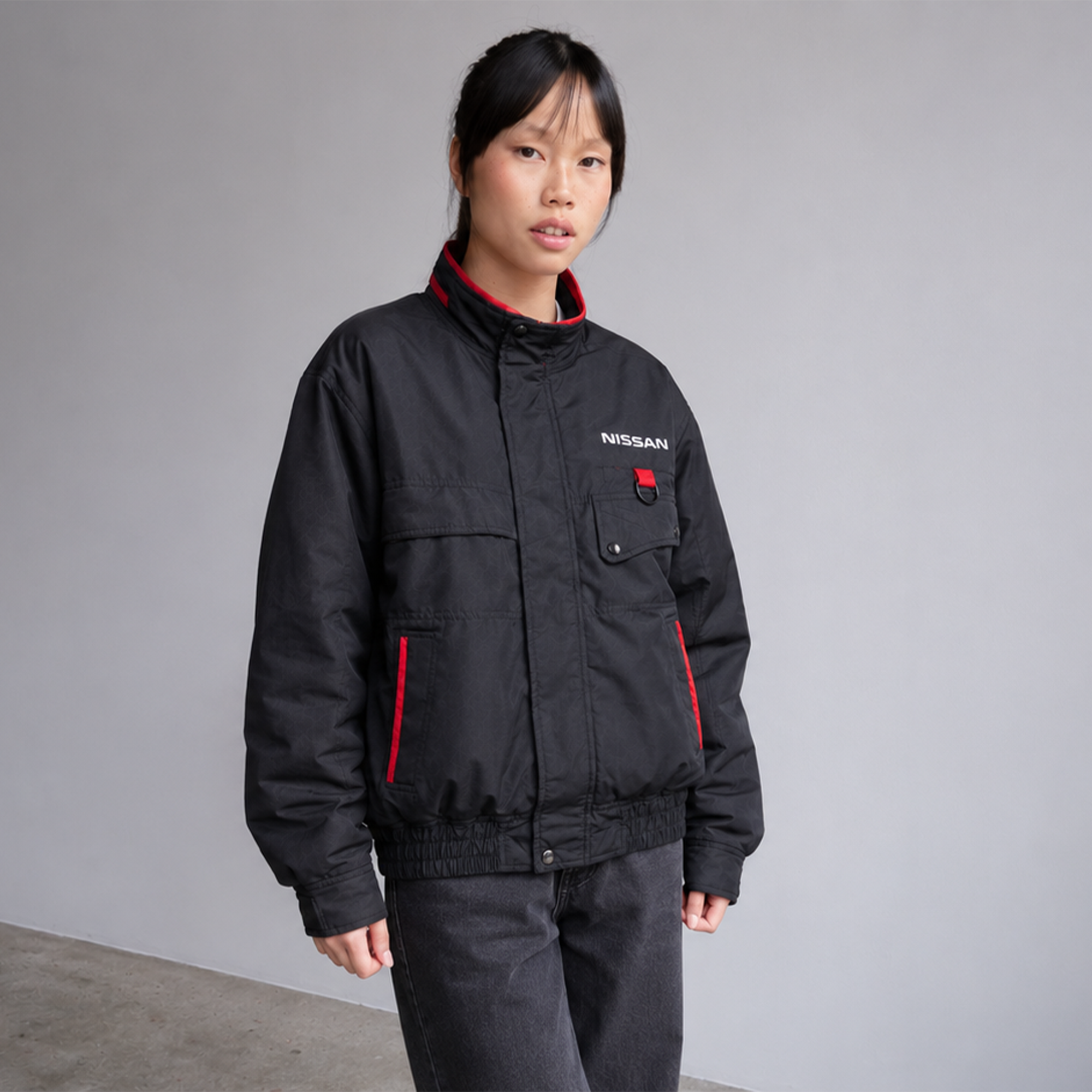 Retro Showa JDM Japan Nissan Skyline GT-R Japan Hi-Teq Hoodie Staff Jacket Black