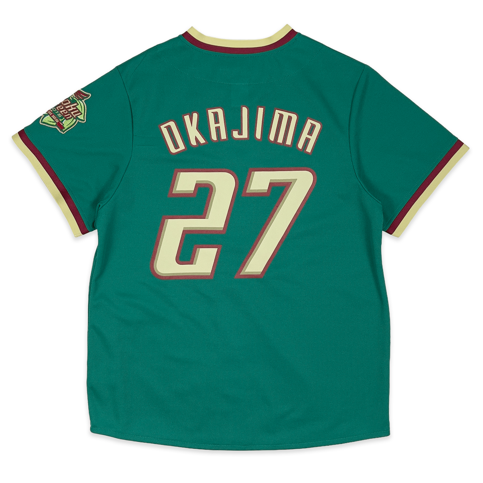 NPB Japan Tohoku Green Rakuten Eagles 2015 Takero Okajima Baseball Jersey - Sugoi JDM