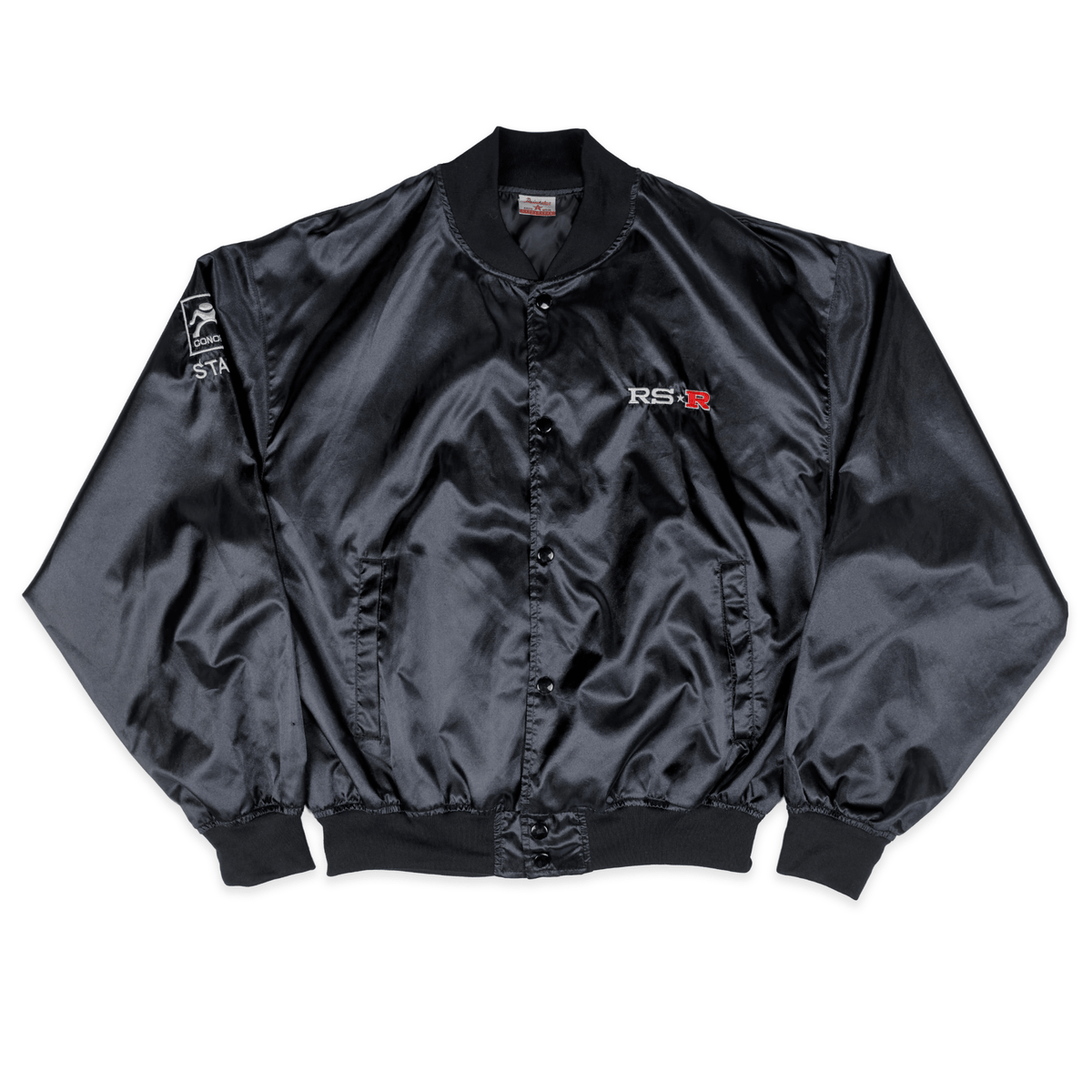 Rare Vintage JDM Japan 1990s RS-R Racing Staff Bomber Jacket Black - Sugoi JDM