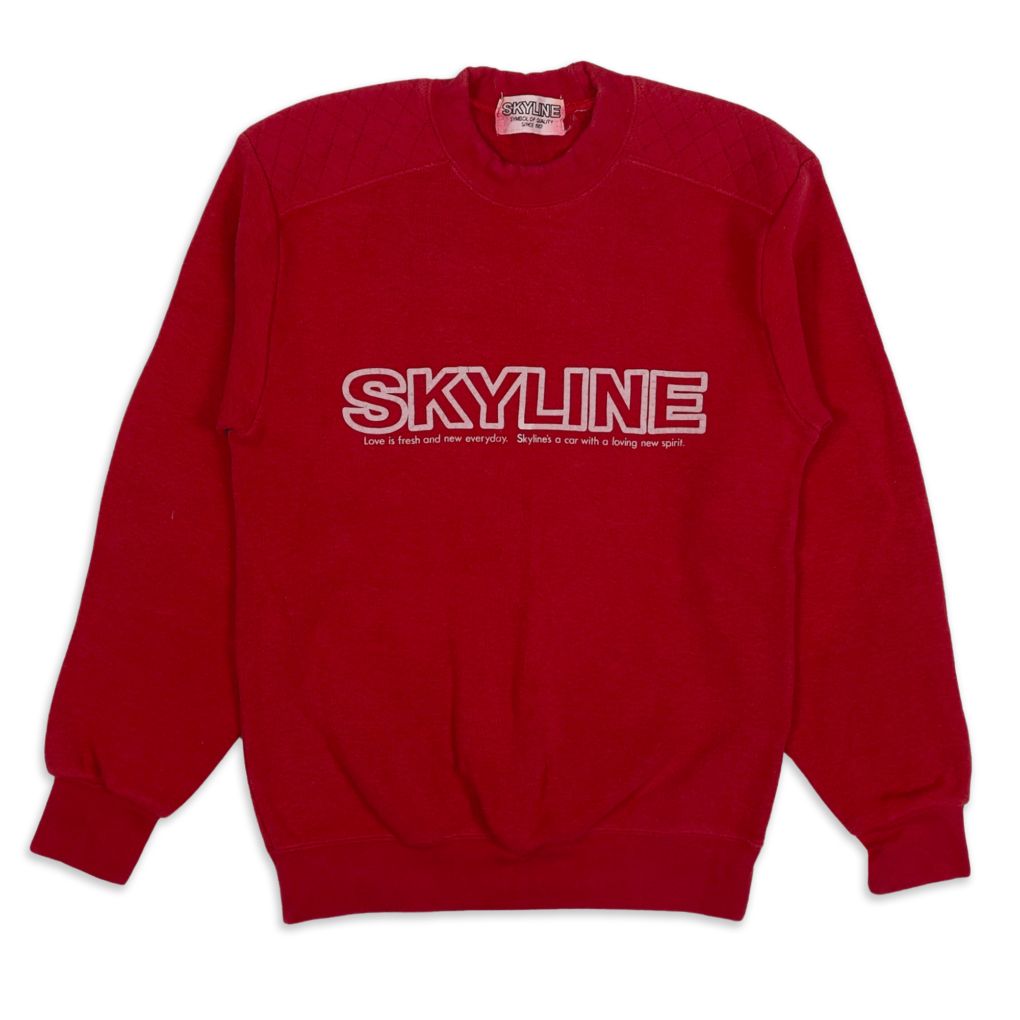 Rare Vintage Showa Era Issey Miyake Nissan Skyline Prince Sweatshirt Red - Sugoi JDM
