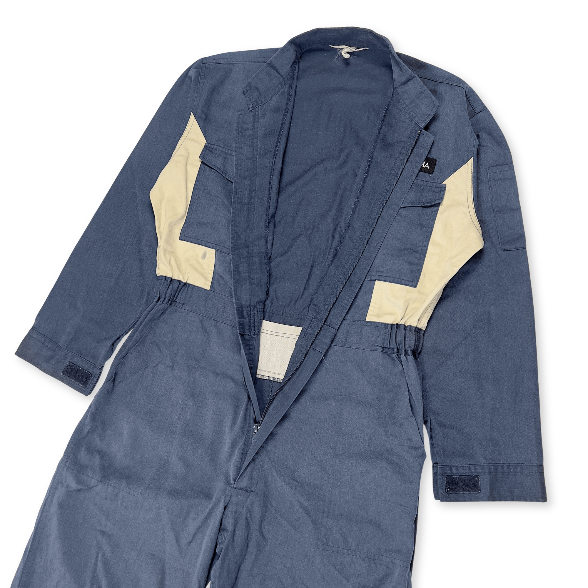 Retro 1990s Showa Era JDM Japan Yokohama Coveralls Tsunagi Blue - Sugoi JDM