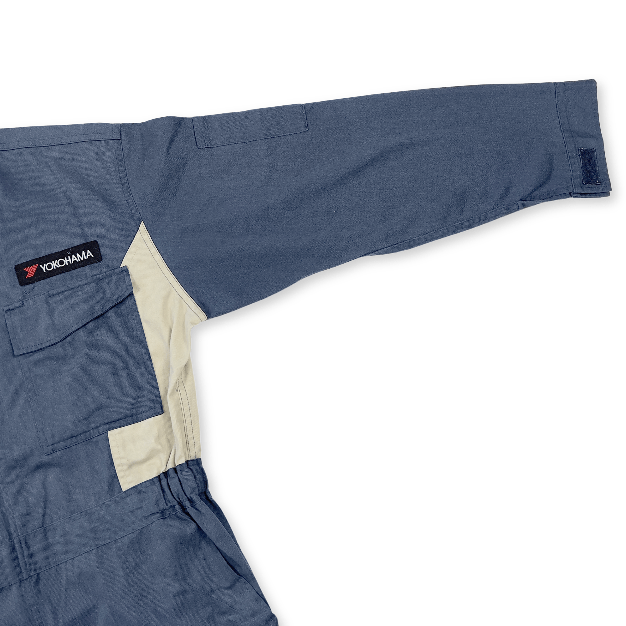Retro 1990s Showa Era JDM Japan Yokohama Coveralls Tsunagi Blue - Sugoi JDM