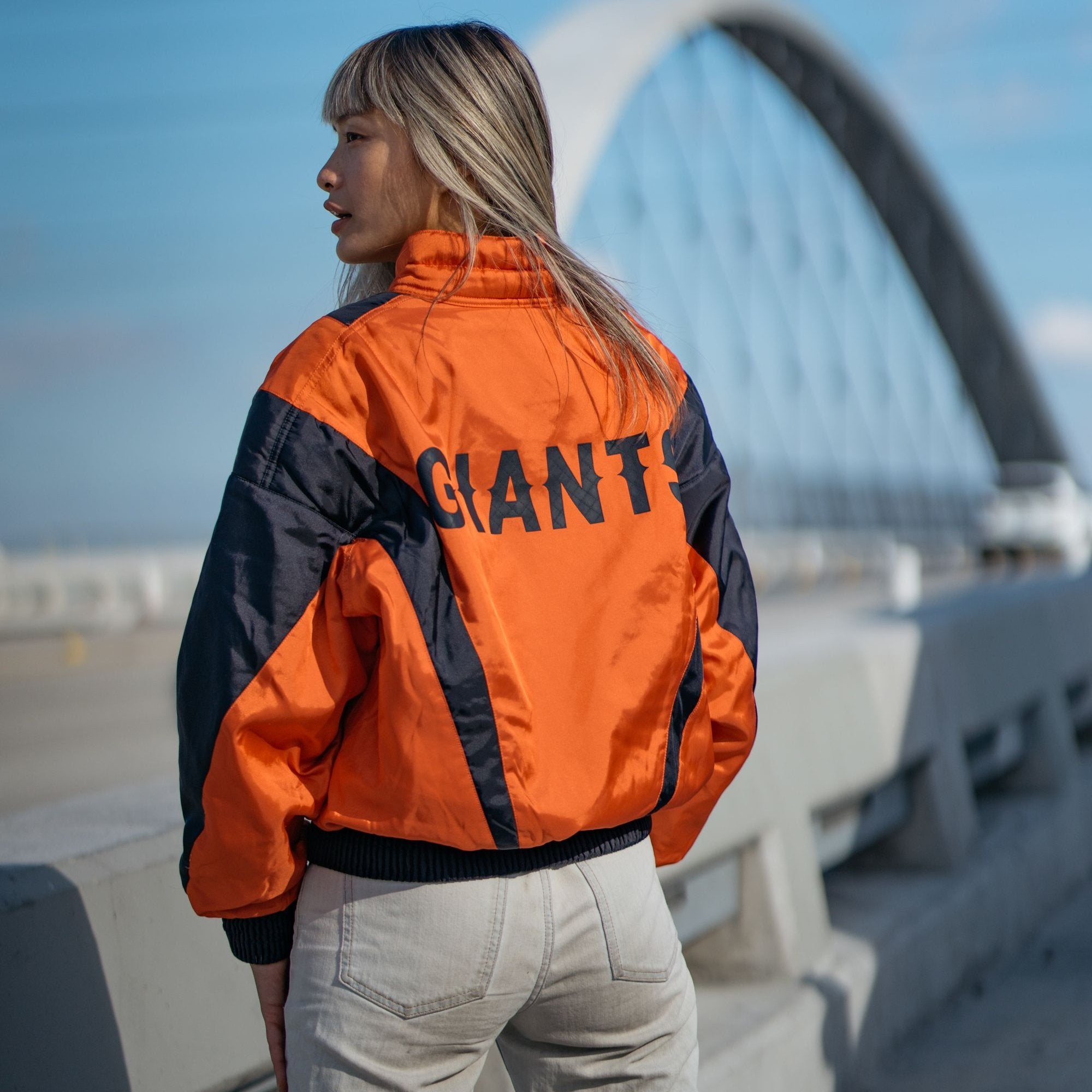 Retro Asics Japan NPB Tokyo Yomiuri Giants Baseball Junko Koshino Design Jacket - Sugoi JDM