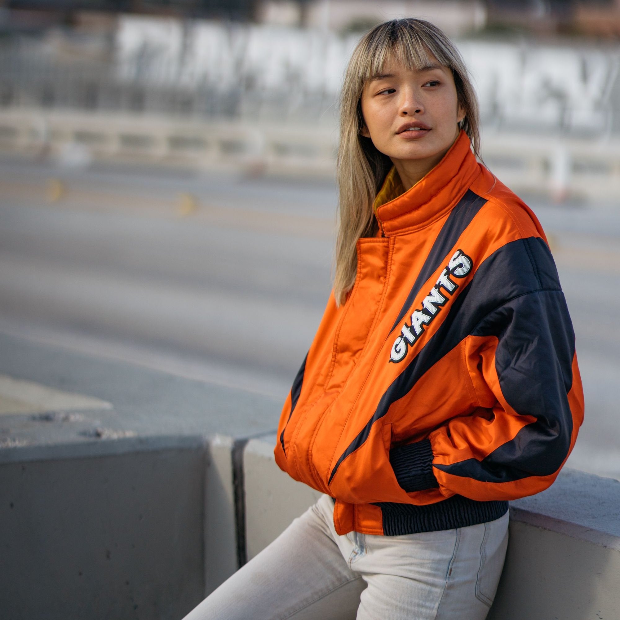 Retro Asics Japan NPB Tokyo Yomiuri Giants Baseball Junko Koshino Design Jacket - Sugoi JDM