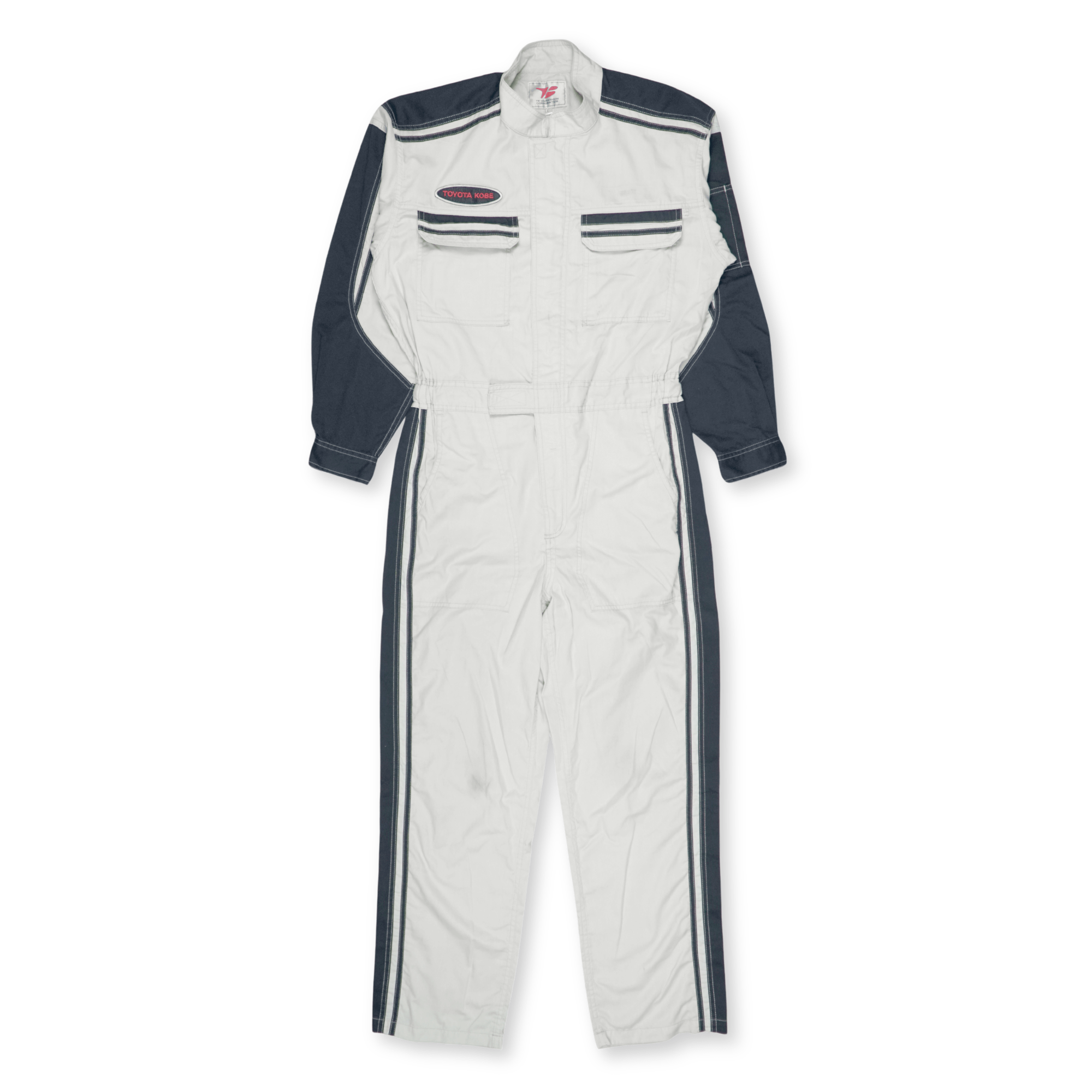 Retro Japan JDM Kobe Toyota Summer Coveralls Tsunagi Mechanic Suite Black - Sugoi JDM