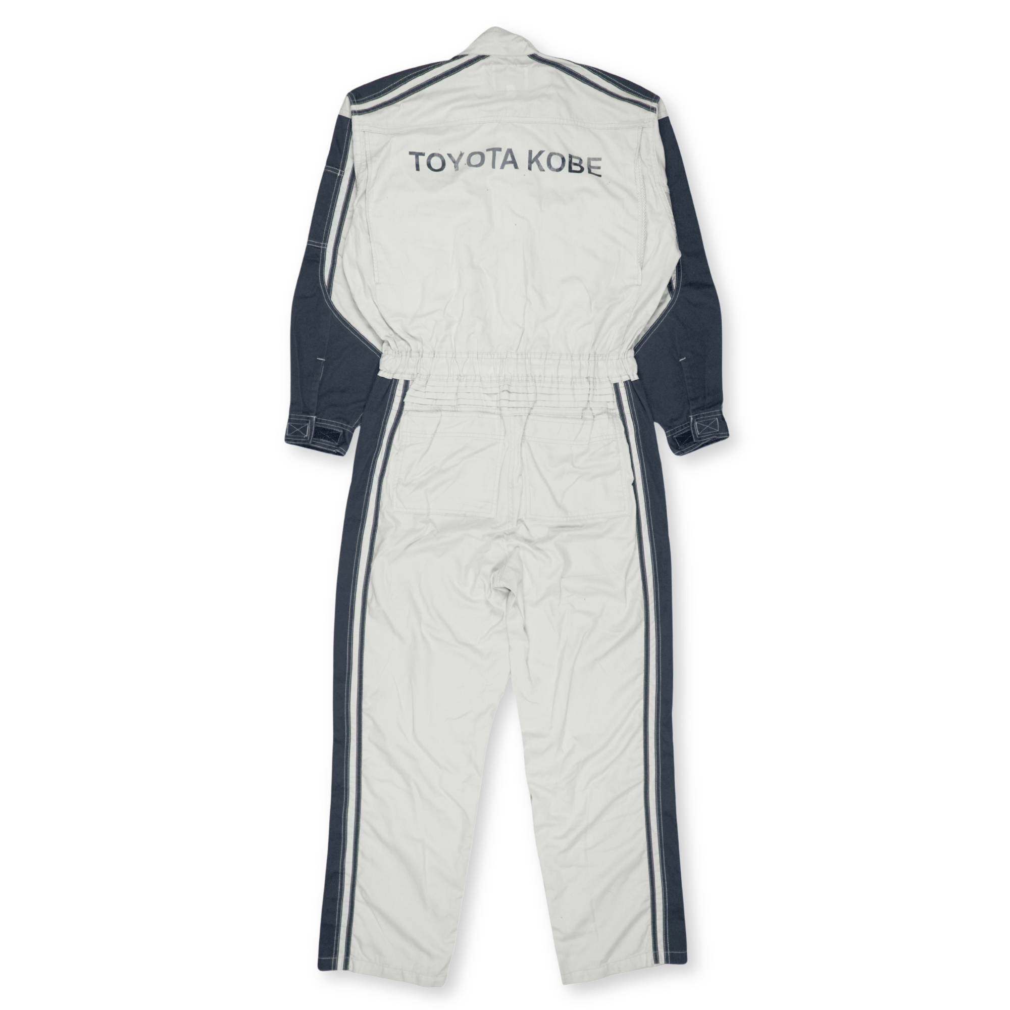 Retro Japan JDM Kobe Toyota Summer Coveralls Tsunagi Mechanic Suite Black - Sugoi JDM