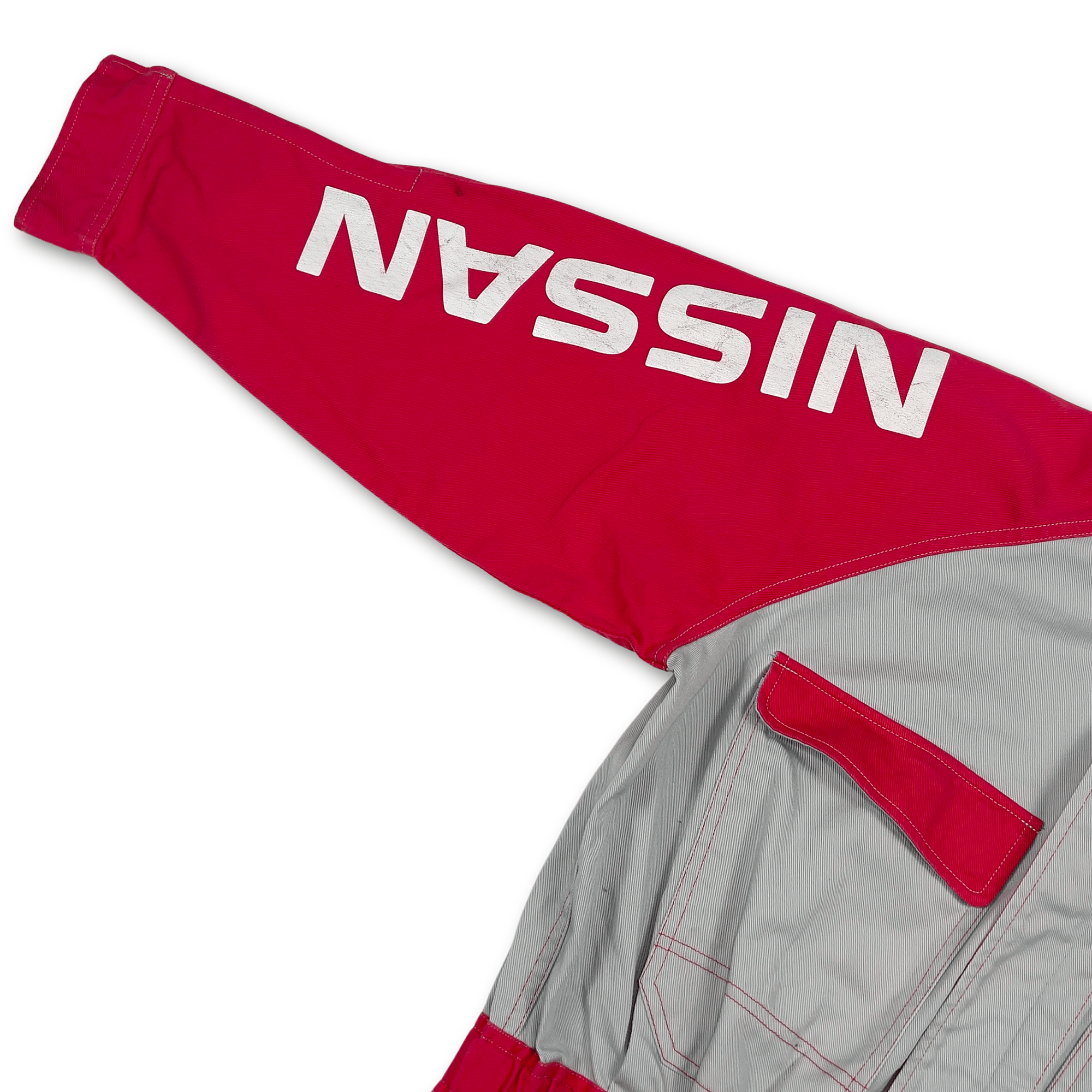 Retro Japan JDM Nissan Tsunagi Showa Mechanics Coverall Uniform Red - Sugoi JDM