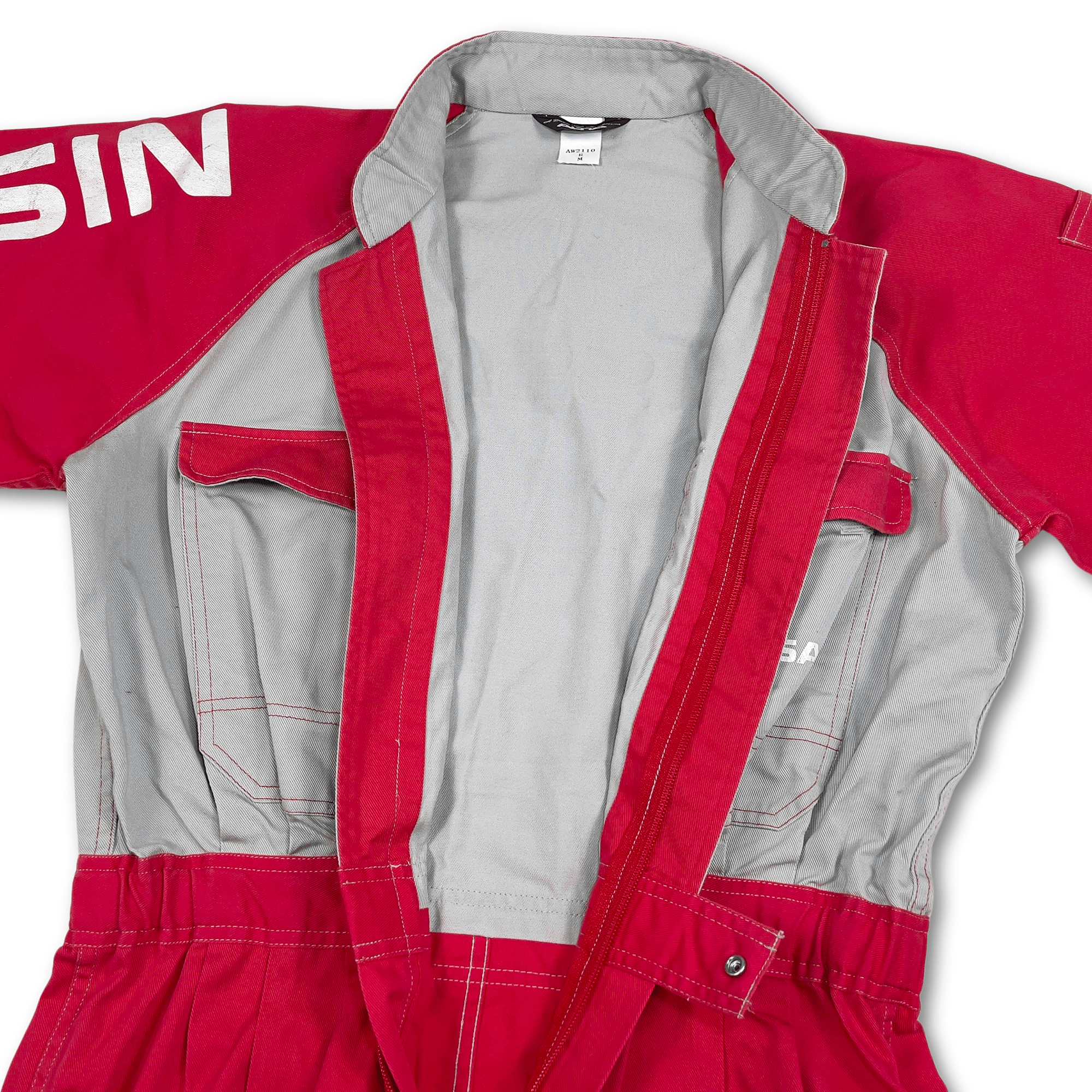 Retro Japan JDM Nissan Tsunagi Showa Mechanics Coverall Uniform Red - Sugoi JDM