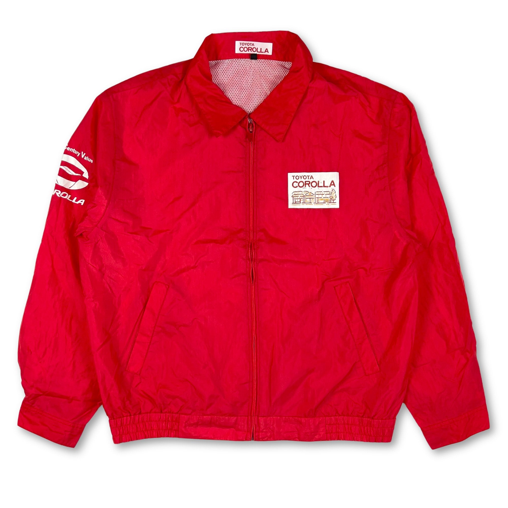 Retro Japan JDM Toyota Corolla Uniform Windbreaker Jacket Red - Sugoi JDM
