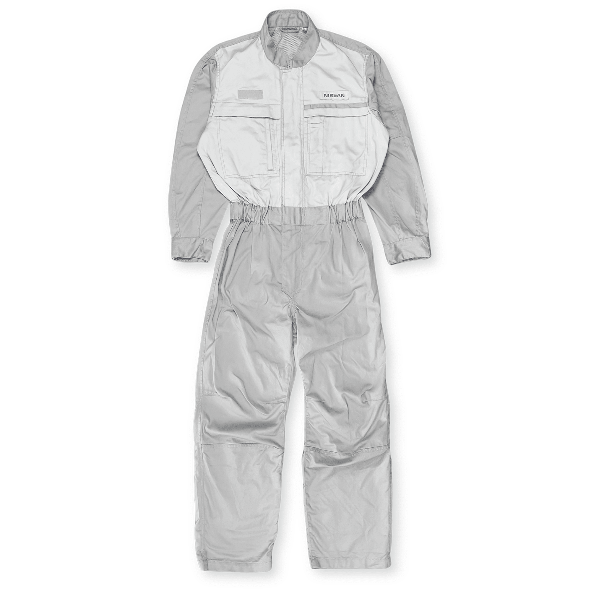 Retro Japan Showa JDM Nissan Tsunagi Mechanics Coverall Uniform Grey - Sugoi JDM