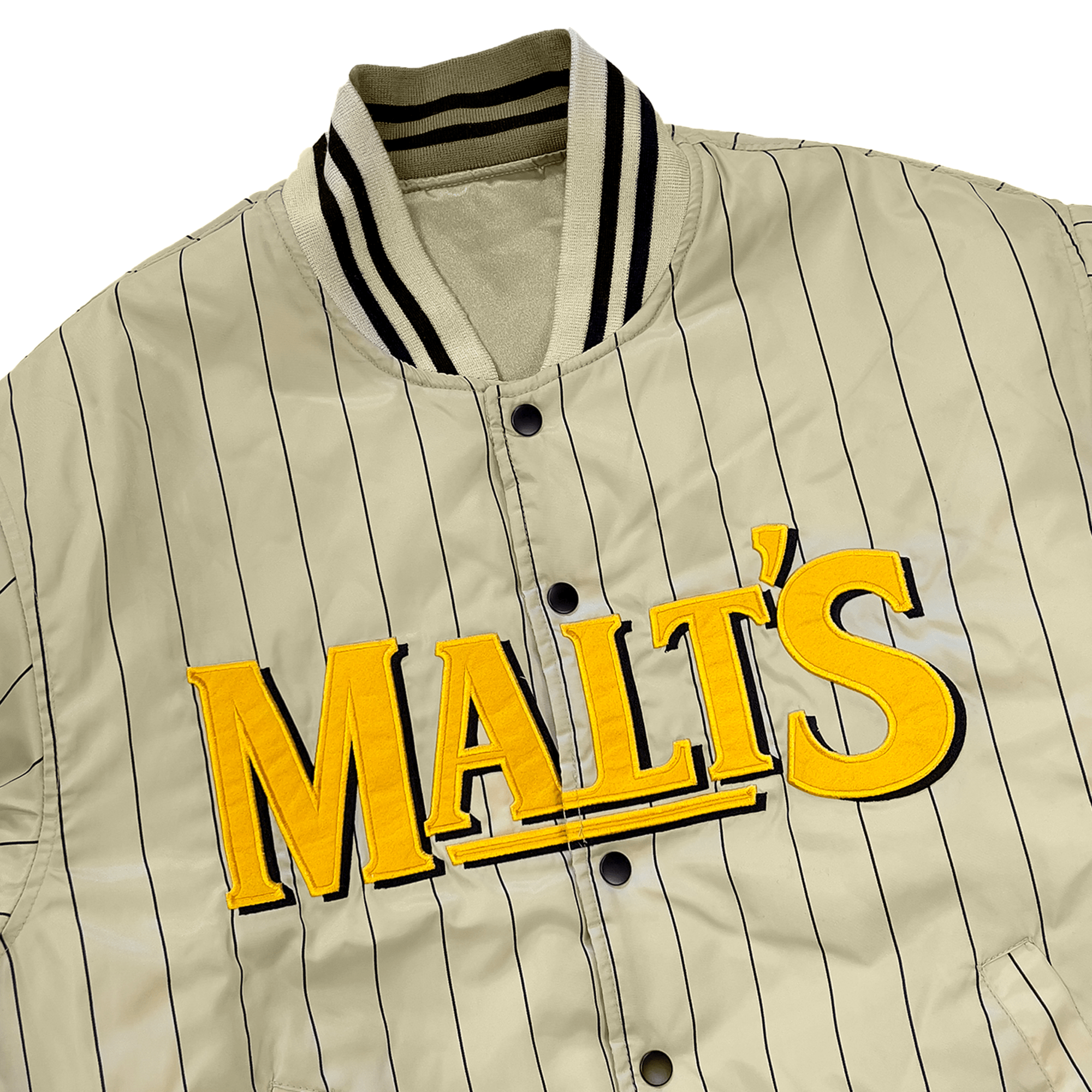 Retro Japan Suntory Reversible Malts Baseball Team Stadium Varsity Jacket Gold - Sugoi JDM