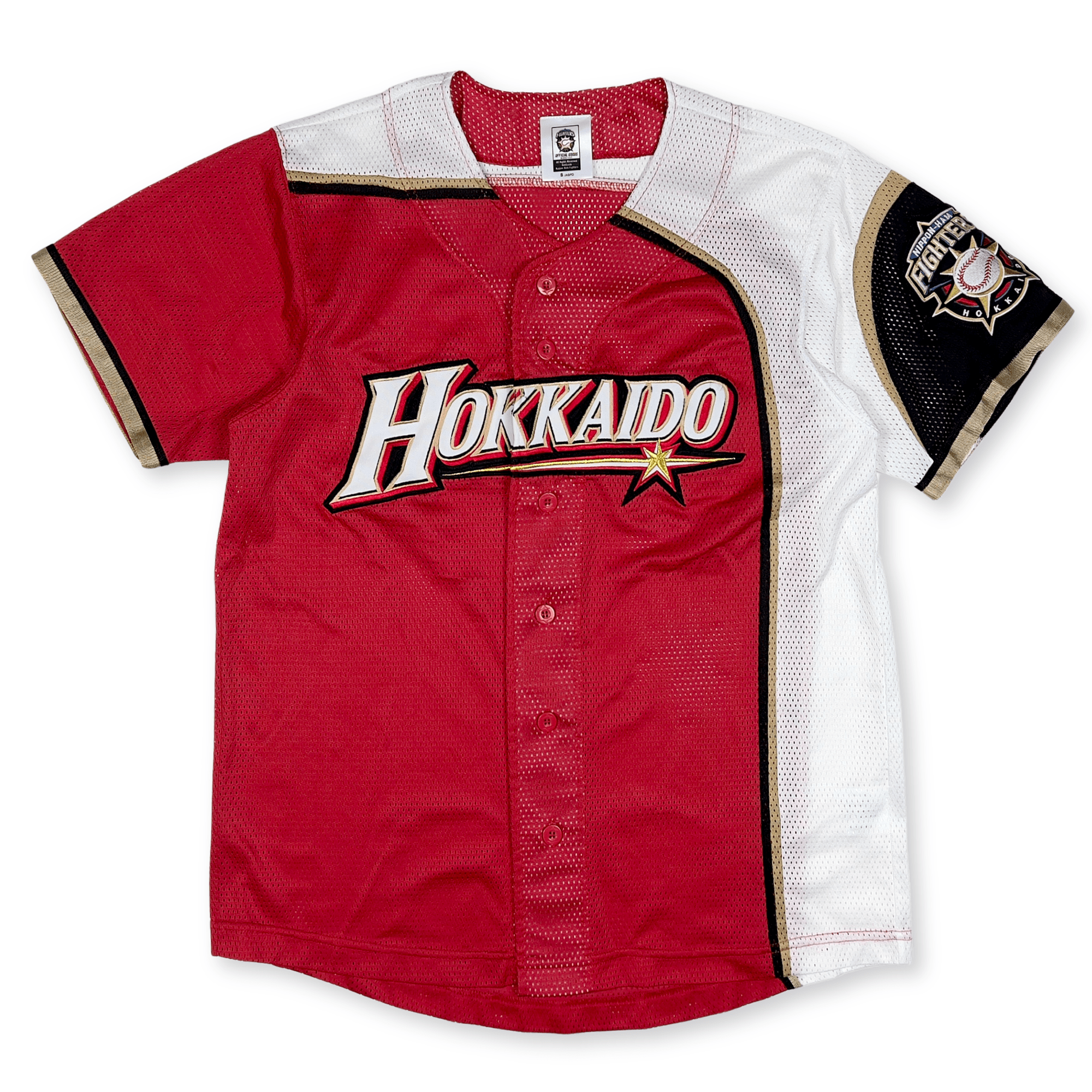 Retro Japan We Love Hokkaido Nippon Ham Fighters Knit Jersey 2013 Red - Sugoi JDM