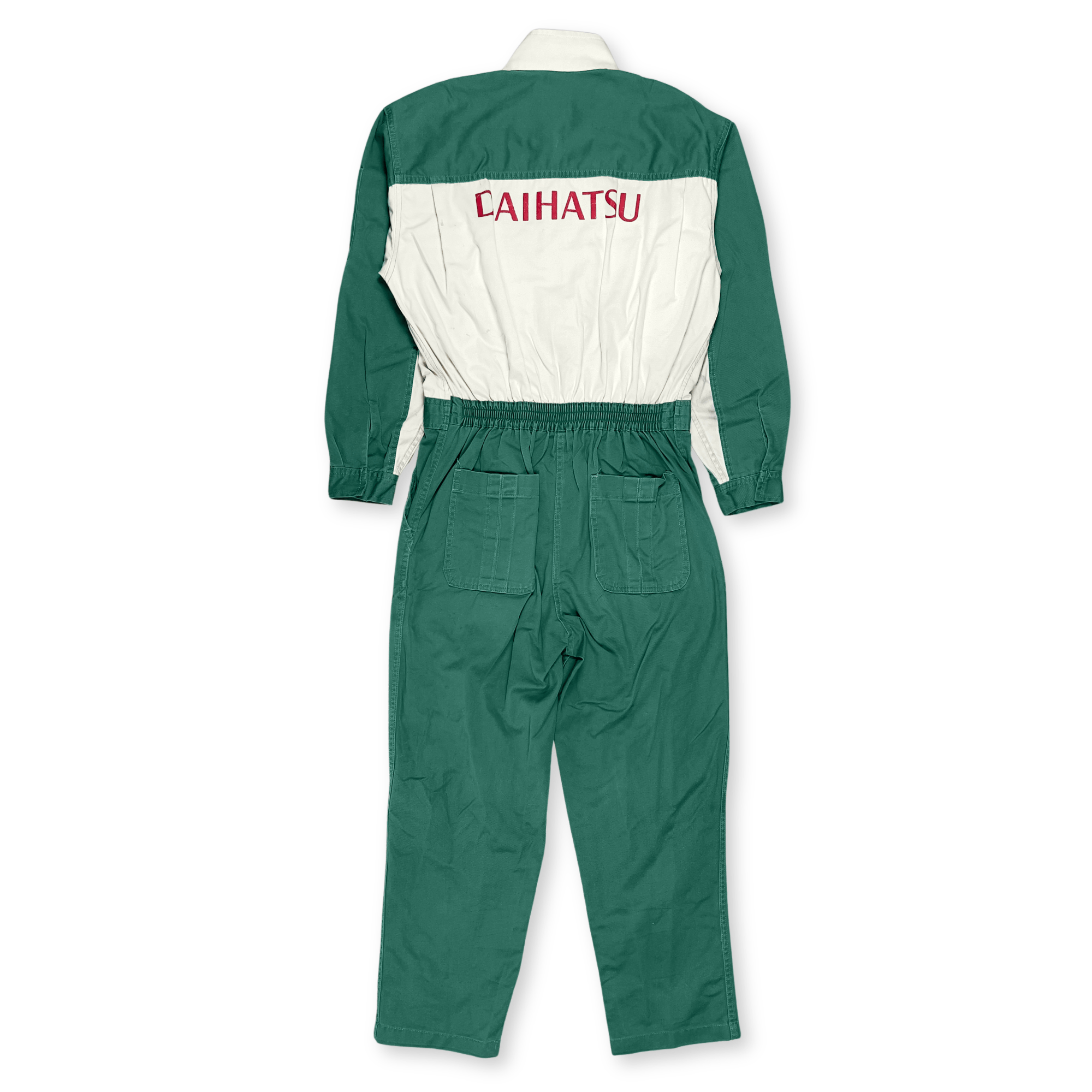 Retro JDM Daihatsu Mini Kei Car Truck Mechanic Tsunagi Coveralls Uniform Green - Sugoi JDM
