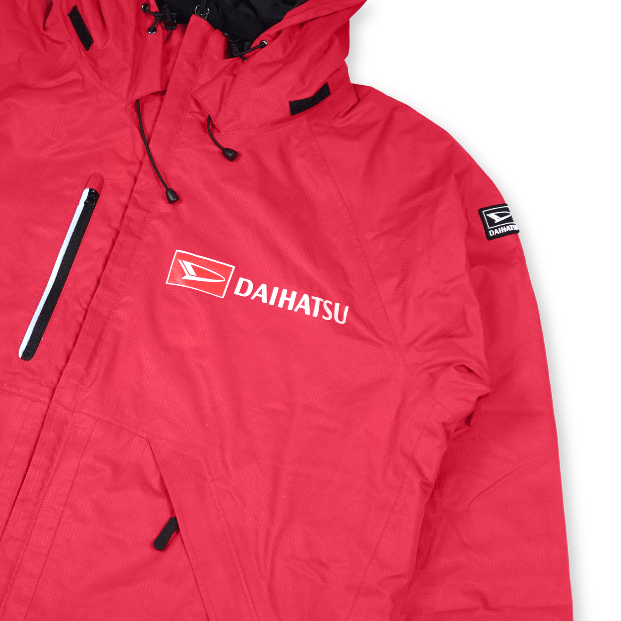 Retro JDM Japan Daihatsu HIJET Cargo Kei Truck Staff Insulated Hoodie Jacket Red - Sugoi JDM