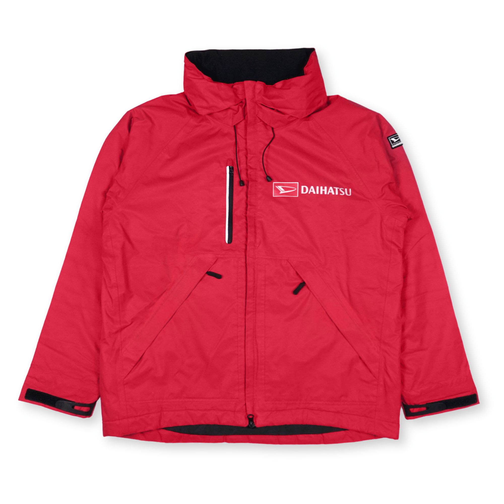 Retro JDM Japan Daihatsu HIJET Cargo Kei Truck Staff Insulated Hoodie Jacket Red - Sugoi JDM