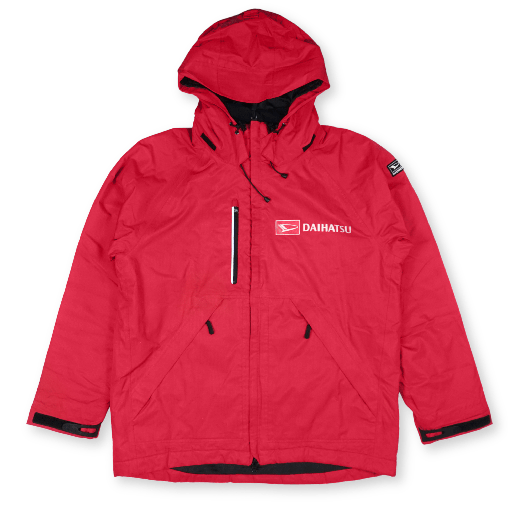 Retro JDM Japan Daihatsu HIJET Cargo Kei Truck Staff Insulated Hoodie Jacket Red - Sugoi JDM