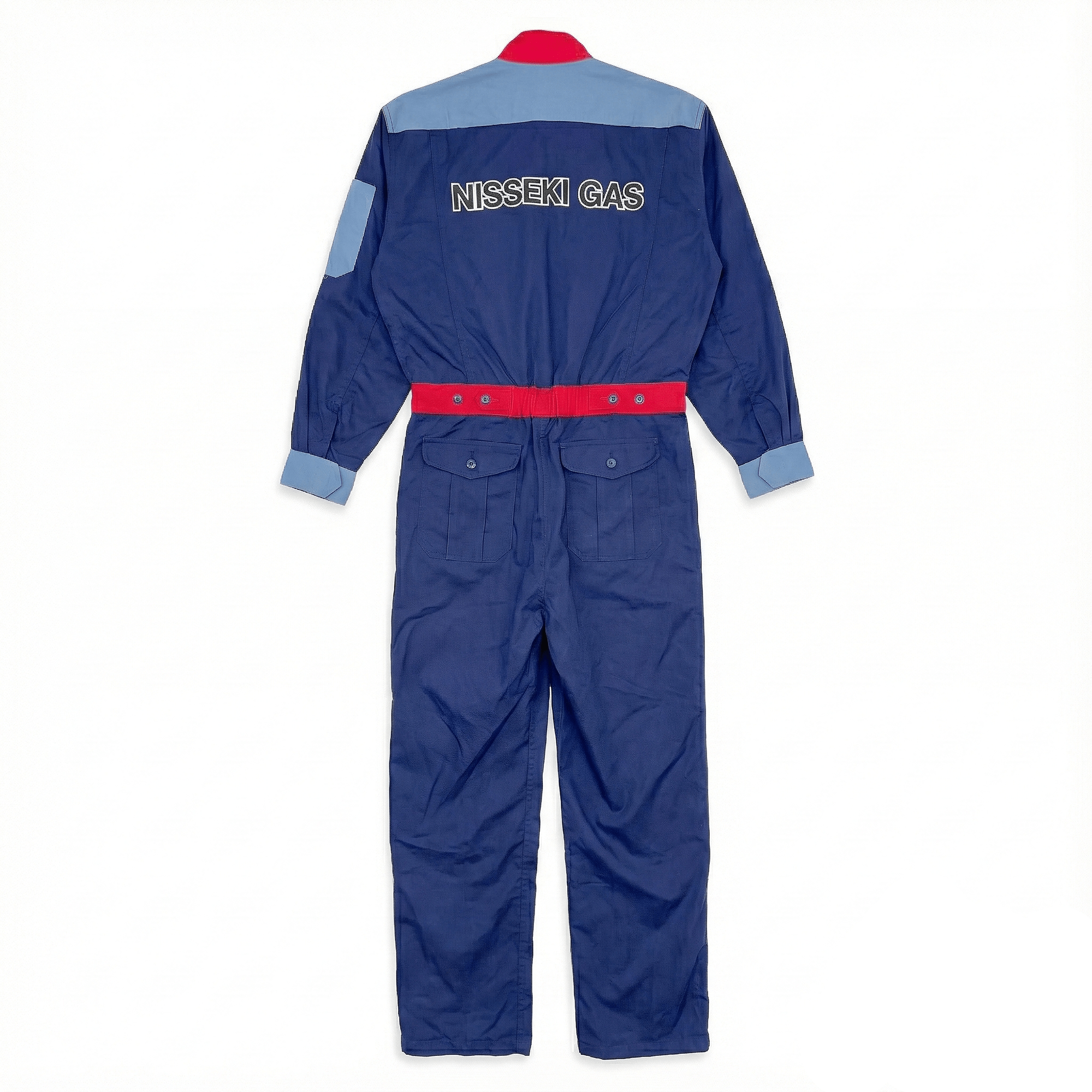 Retro JDM Japan Nisseki Auto Mechanic Jumpsuit Coveralls Tsunagi Blue - Sugoi JDM