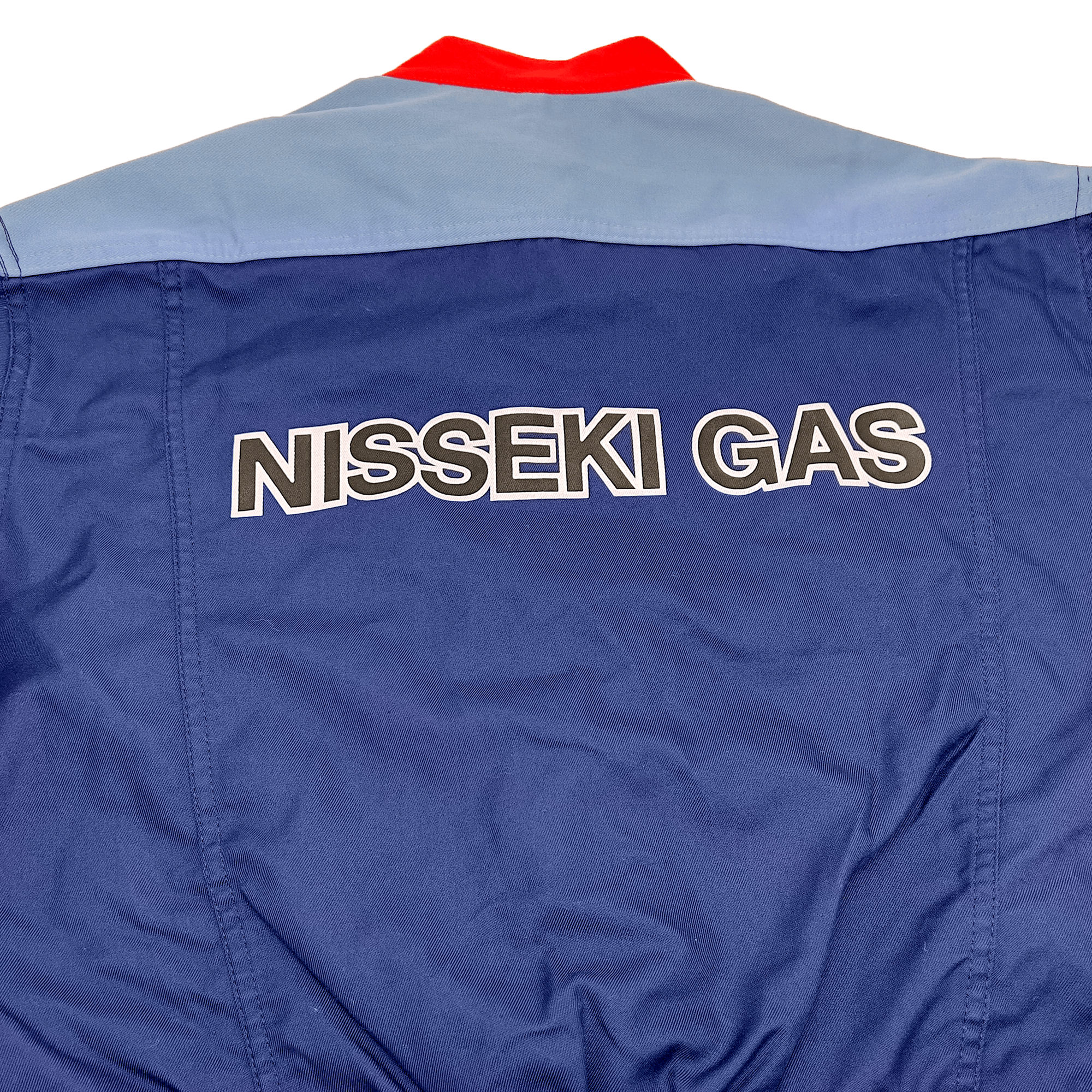 Retro JDM Japan Nisseki Auto Mechanic Jumpsuit Coveralls Tsunagi Blue - Sugoi JDM
