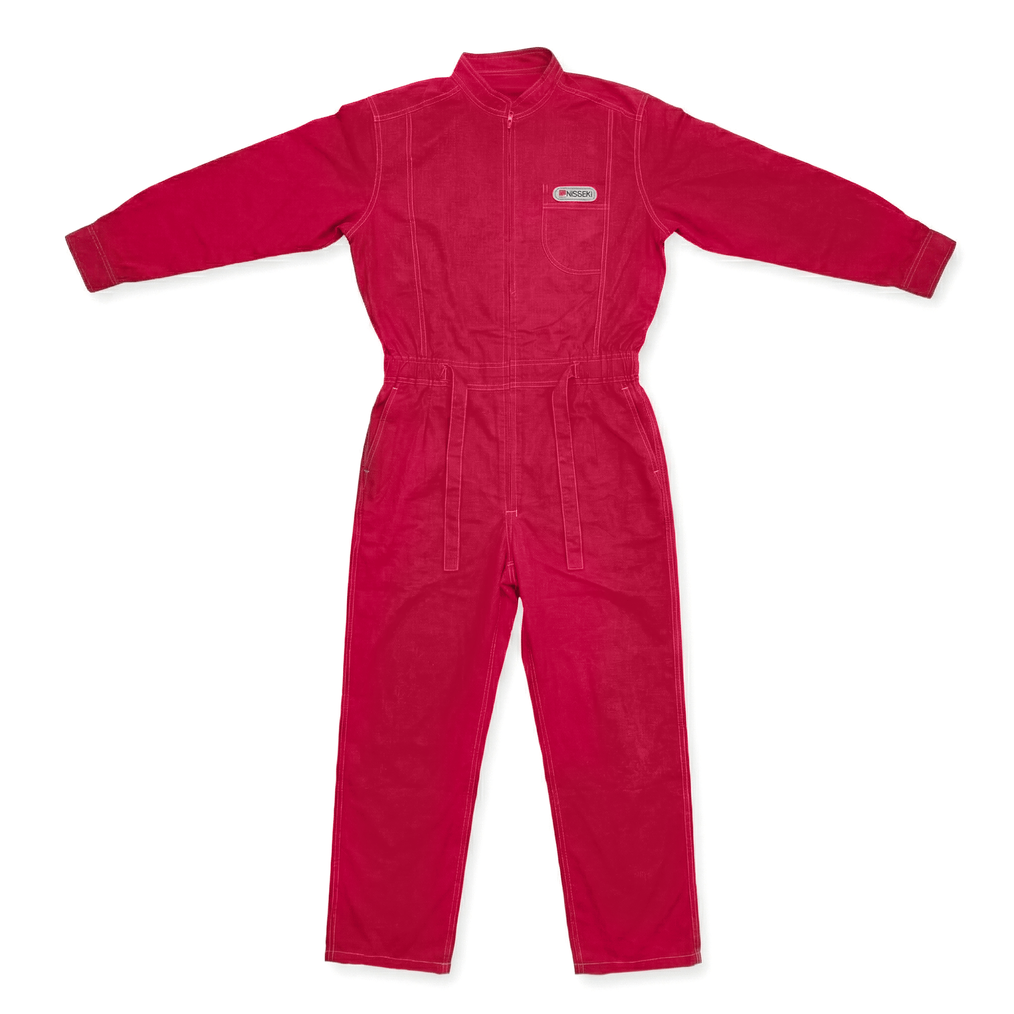 Retro JDM Japan Nisseki Dash Racer 100 Mechanic Coveralls Tsunagi Red - Sugoi JDM