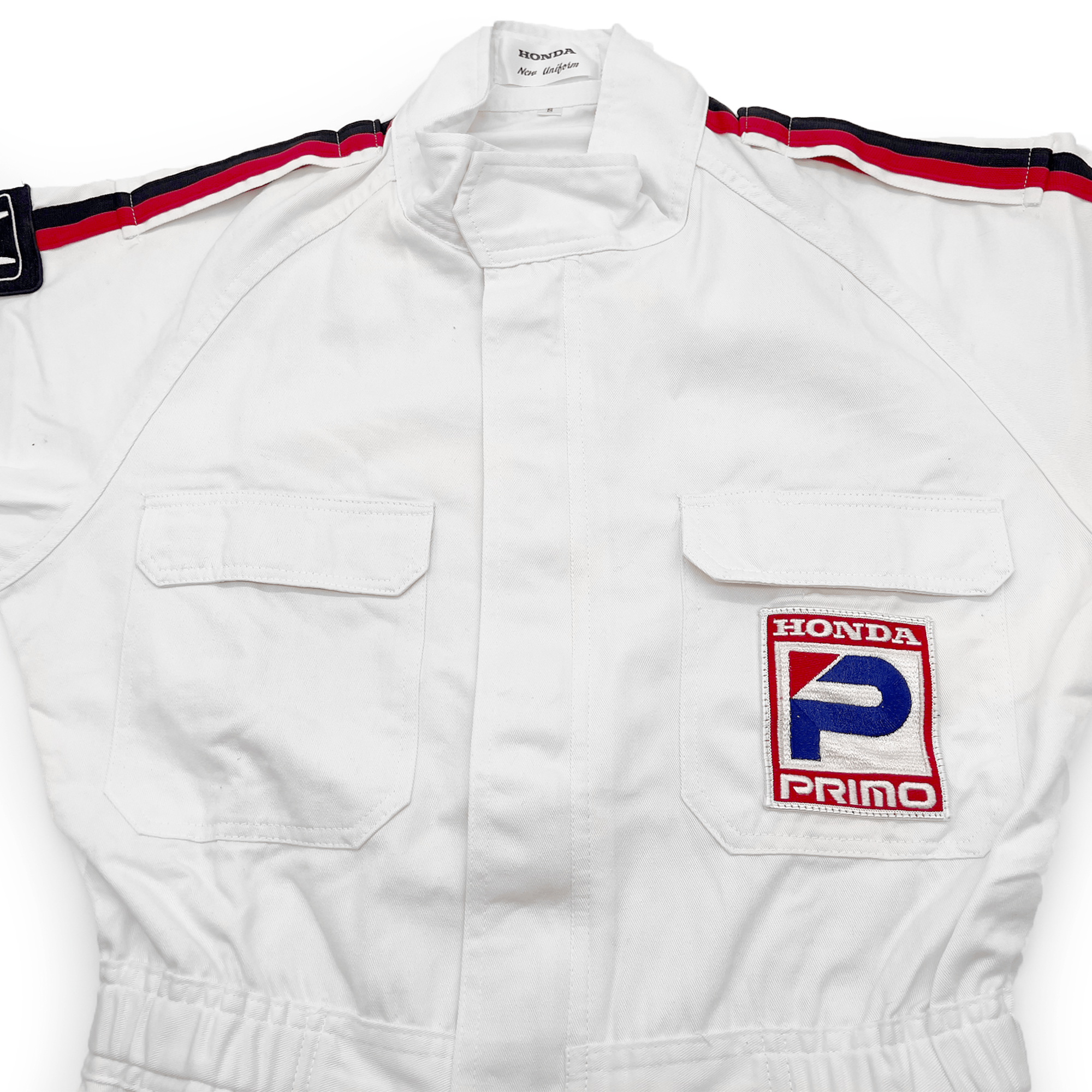 Retro JDM Japan Showa Honda Primo Pit Crew Coveralls Tsunagi White - Sugoi JDM