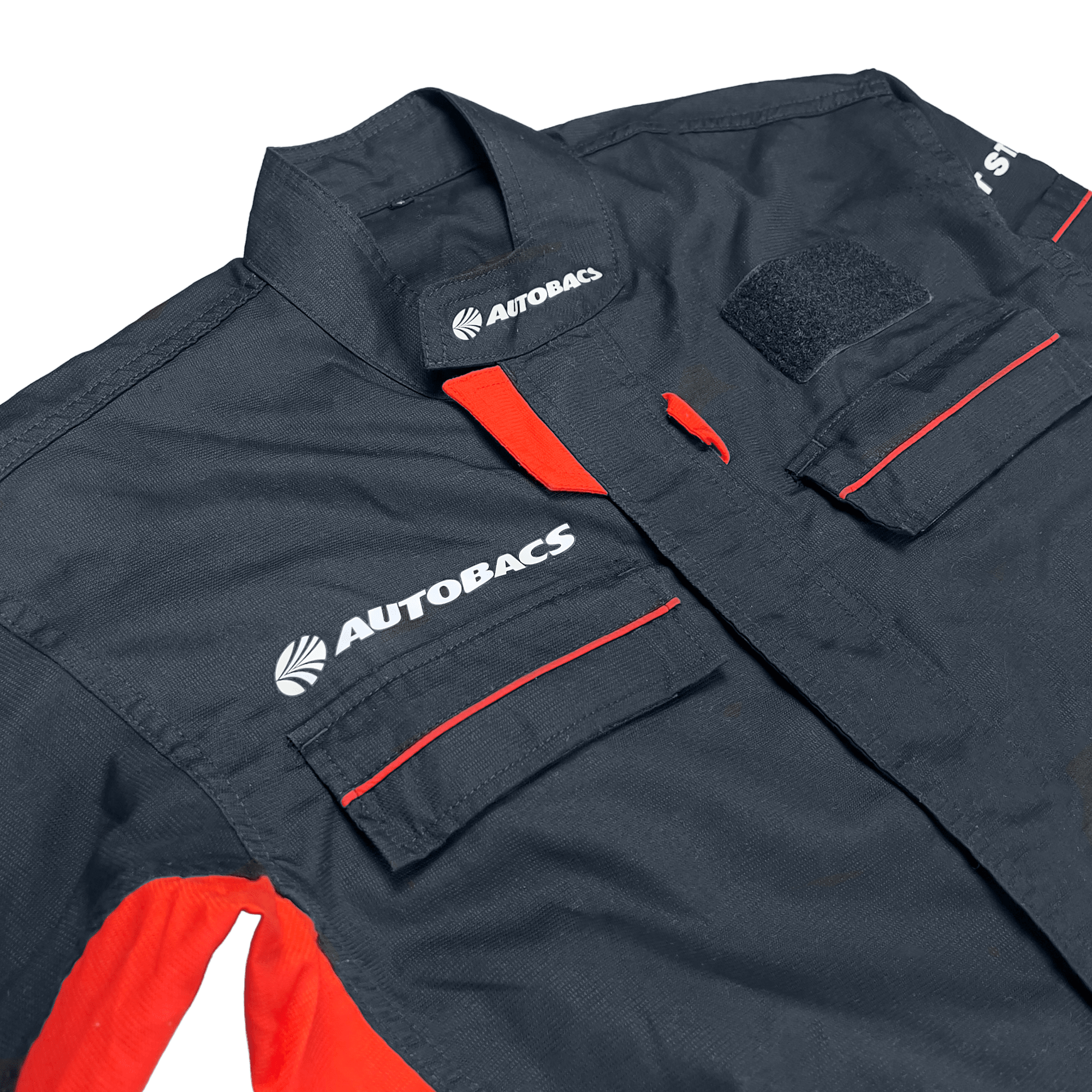 Retro JDM Japan Super Autobacs JGTC Pit Staff Summer Coveralls Tsunagi Black - Sugoi JDM