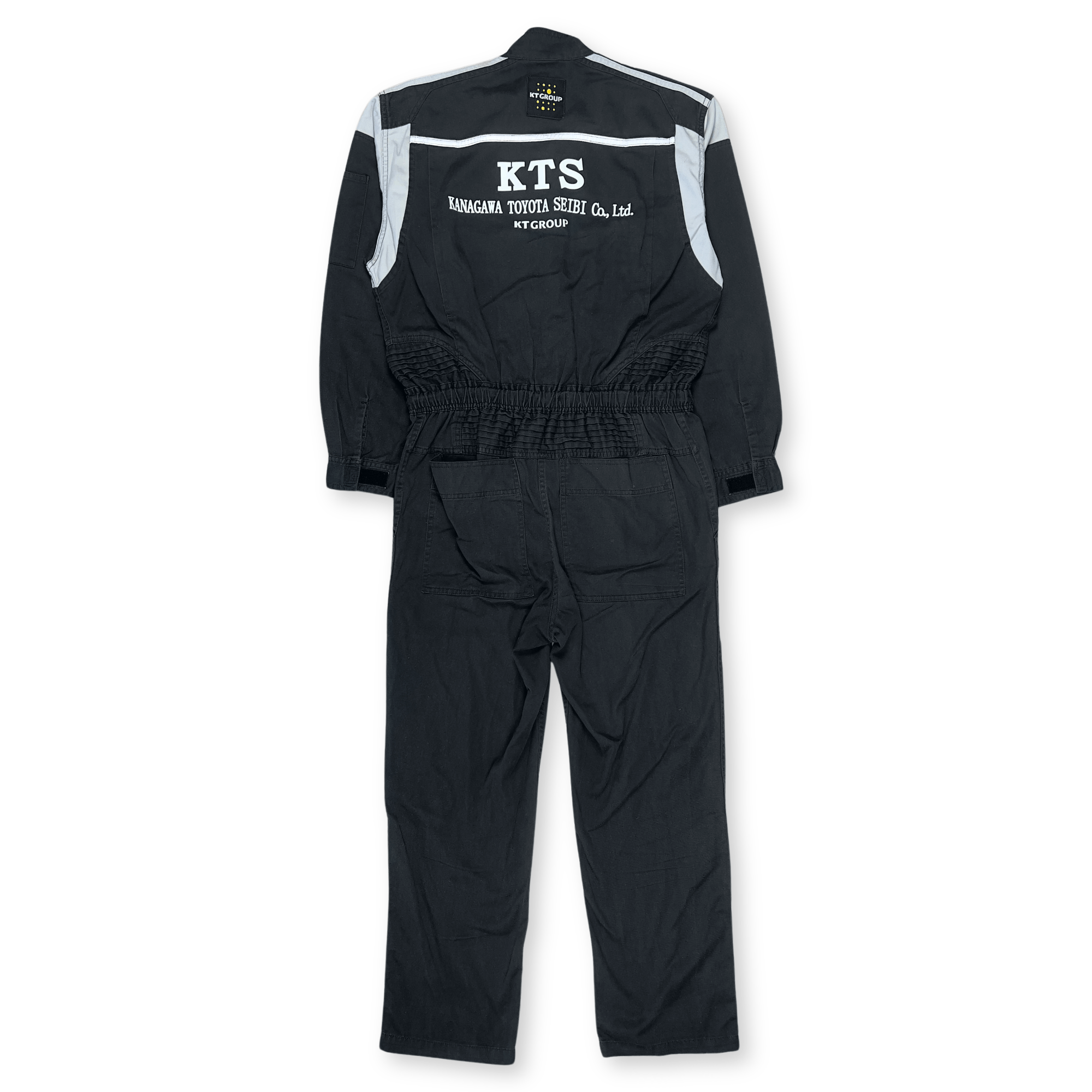 Retro JDM Kanagawa Toyota Seibi KT Group Mechanic Tsunagi Coveralls Black - Sugoi JDM