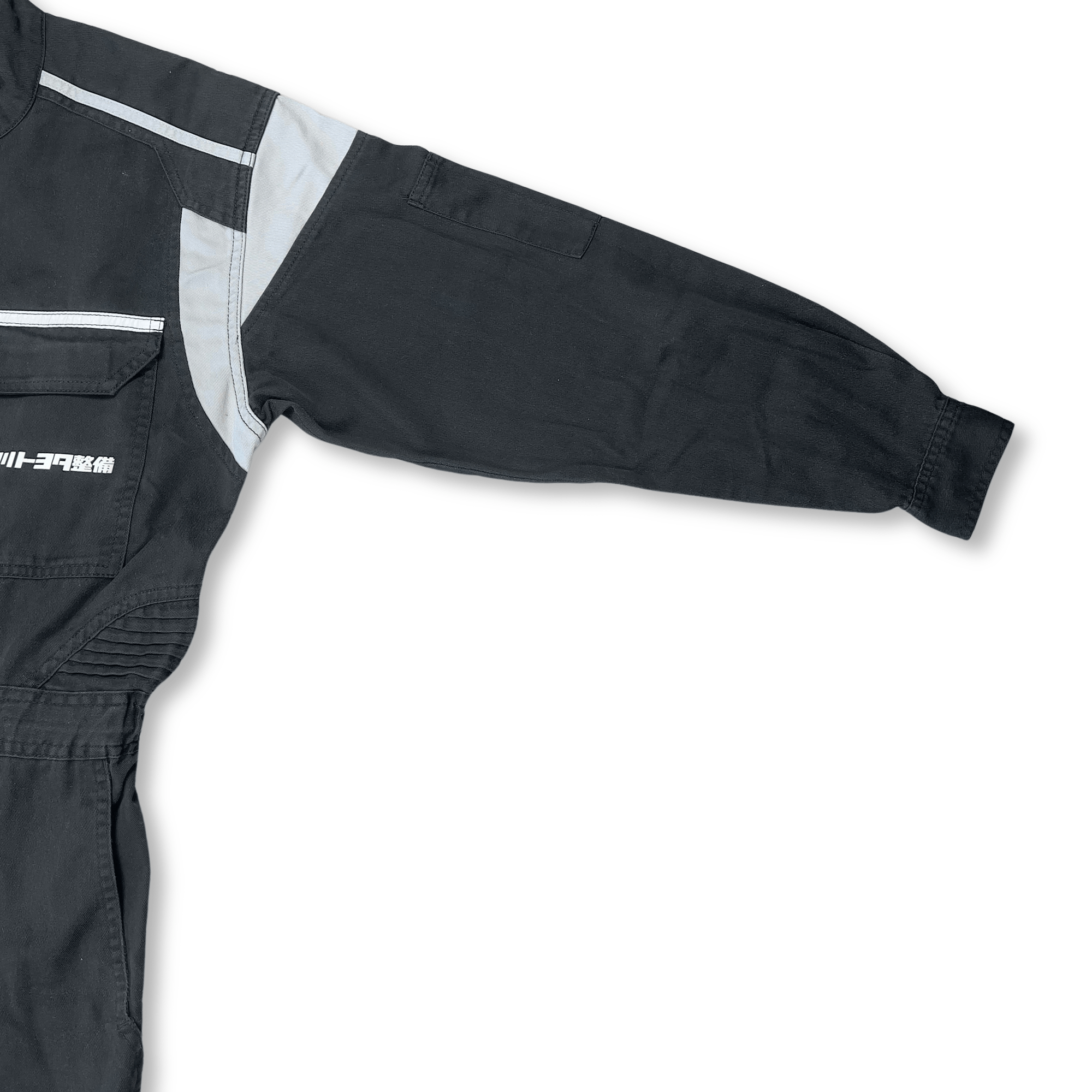 Retro JDM Kanagawa Toyota Seibi KT Group Mechanic Tsunagi Coveralls Black - Sugoi JDM
