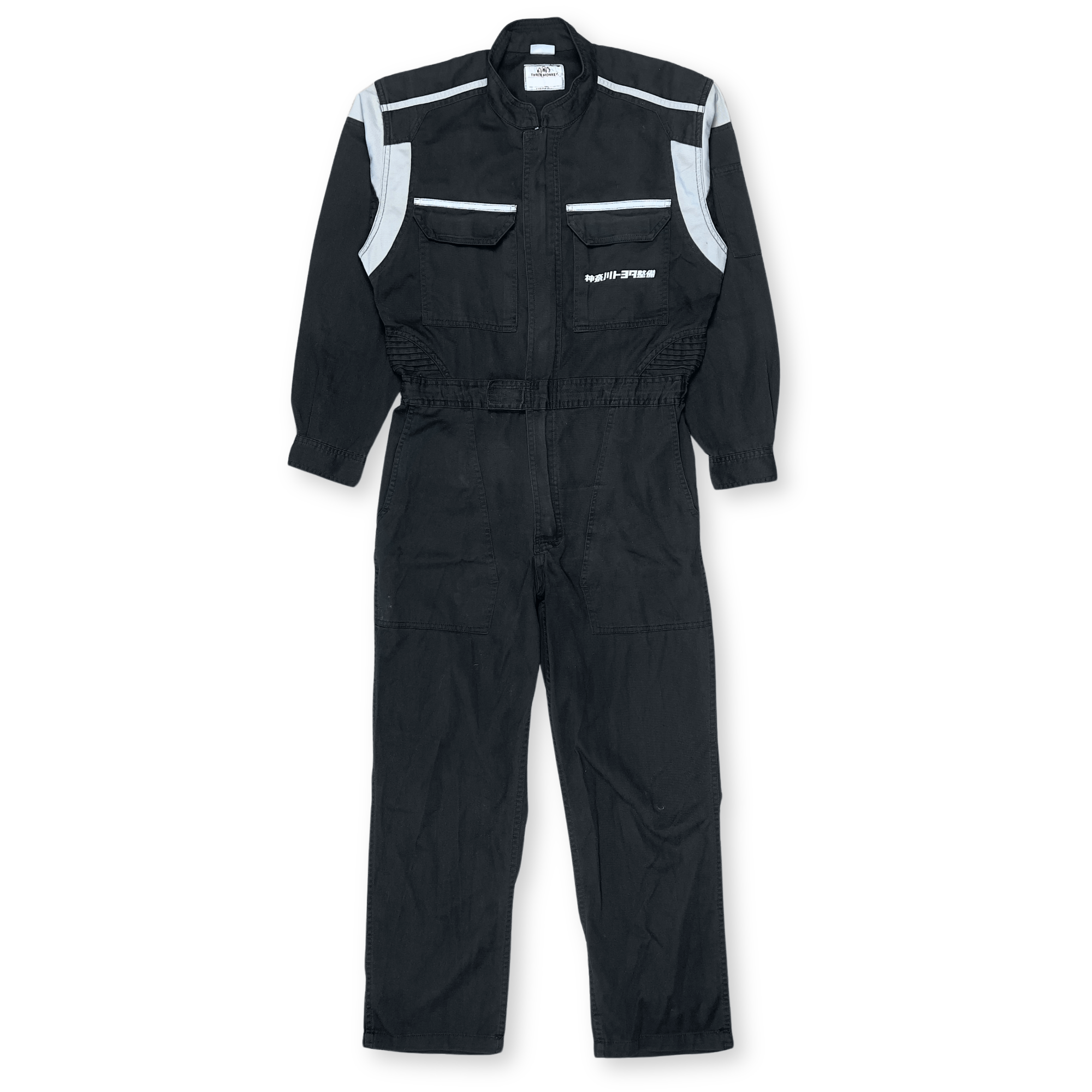Retro JDM Kanagawa Toyota Seibi KT Group Mechanic Tsunagi Coveralls Black - Sugoi JDM