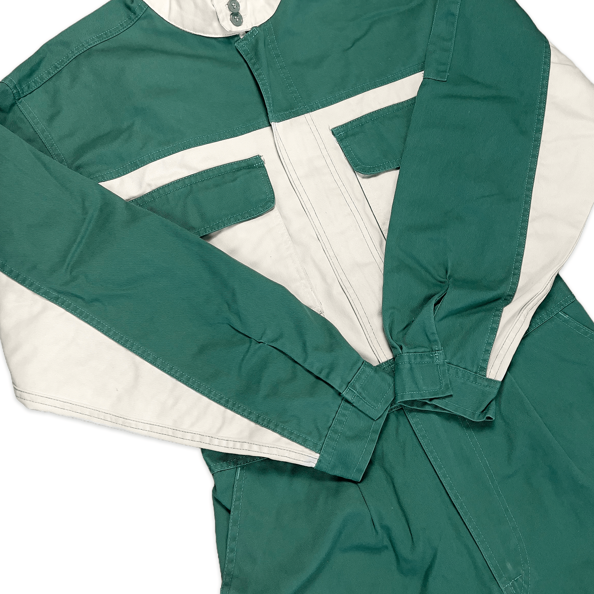 Retro JDM Showa 1990s Daihatsu Mini Kei Car Truck Tsunagi Coveralls Green - Sugoi JDM