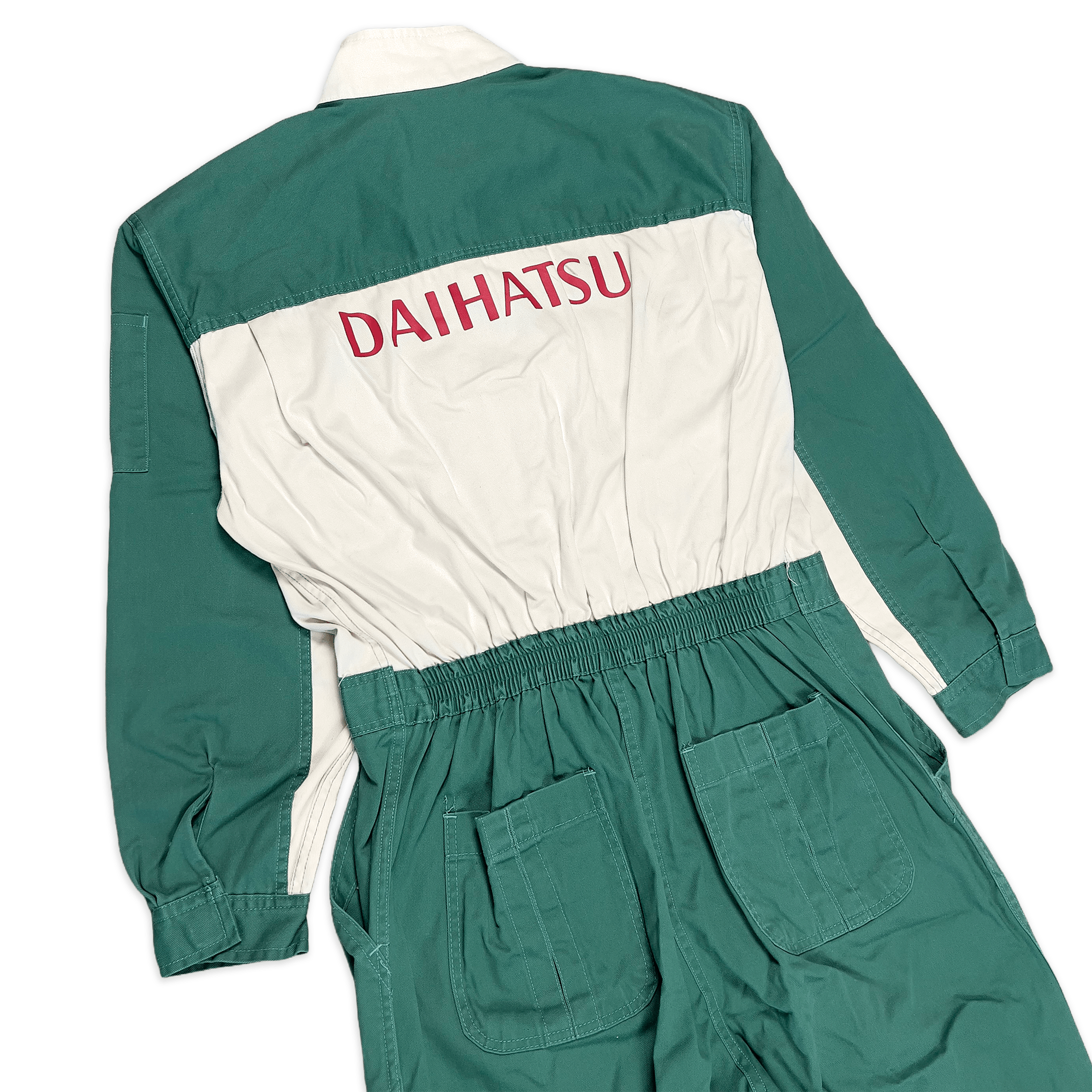 Retro JDM Showa 1990s Daihatsu Mini Kei Car Truck Tsunagi Coveralls Green - Sugoi JDM