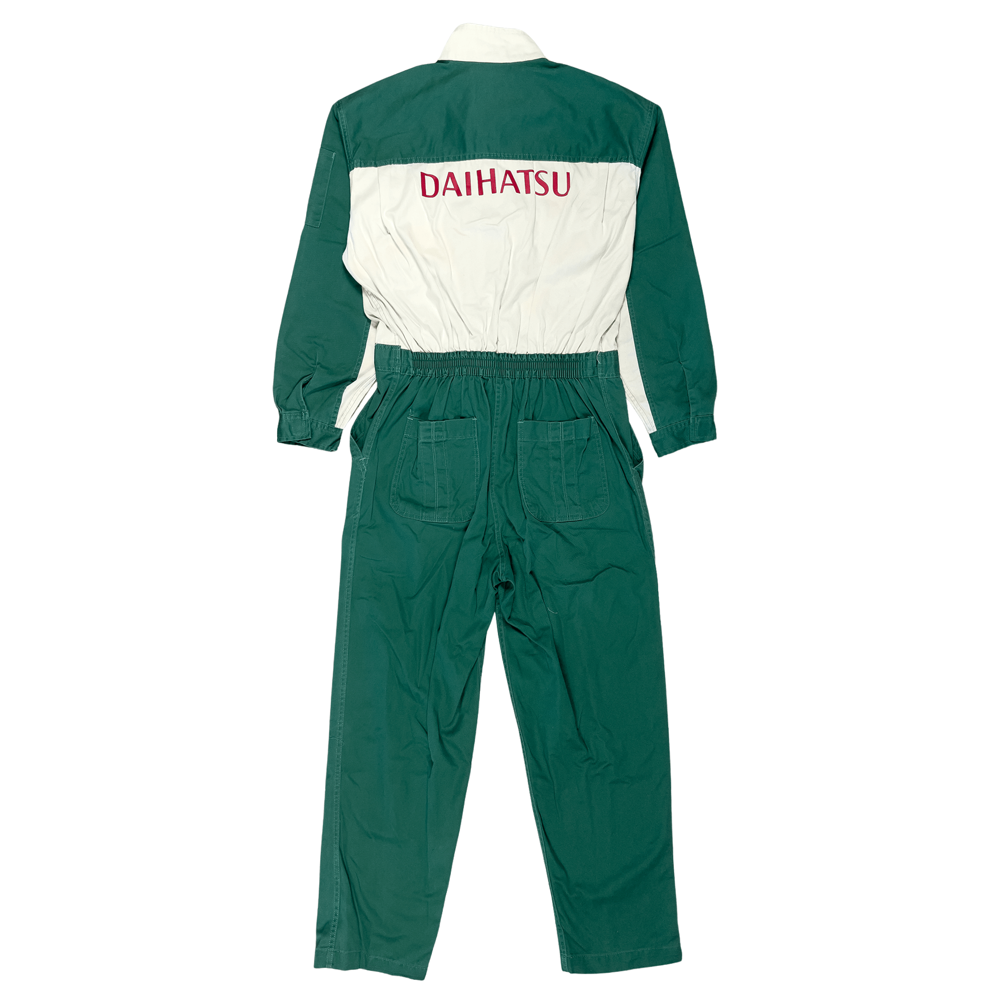 Retro JDM Showa 1990s Daihatsu Mini Kei Car Truck Tsunagi Coveralls Green - Sugoi JDM