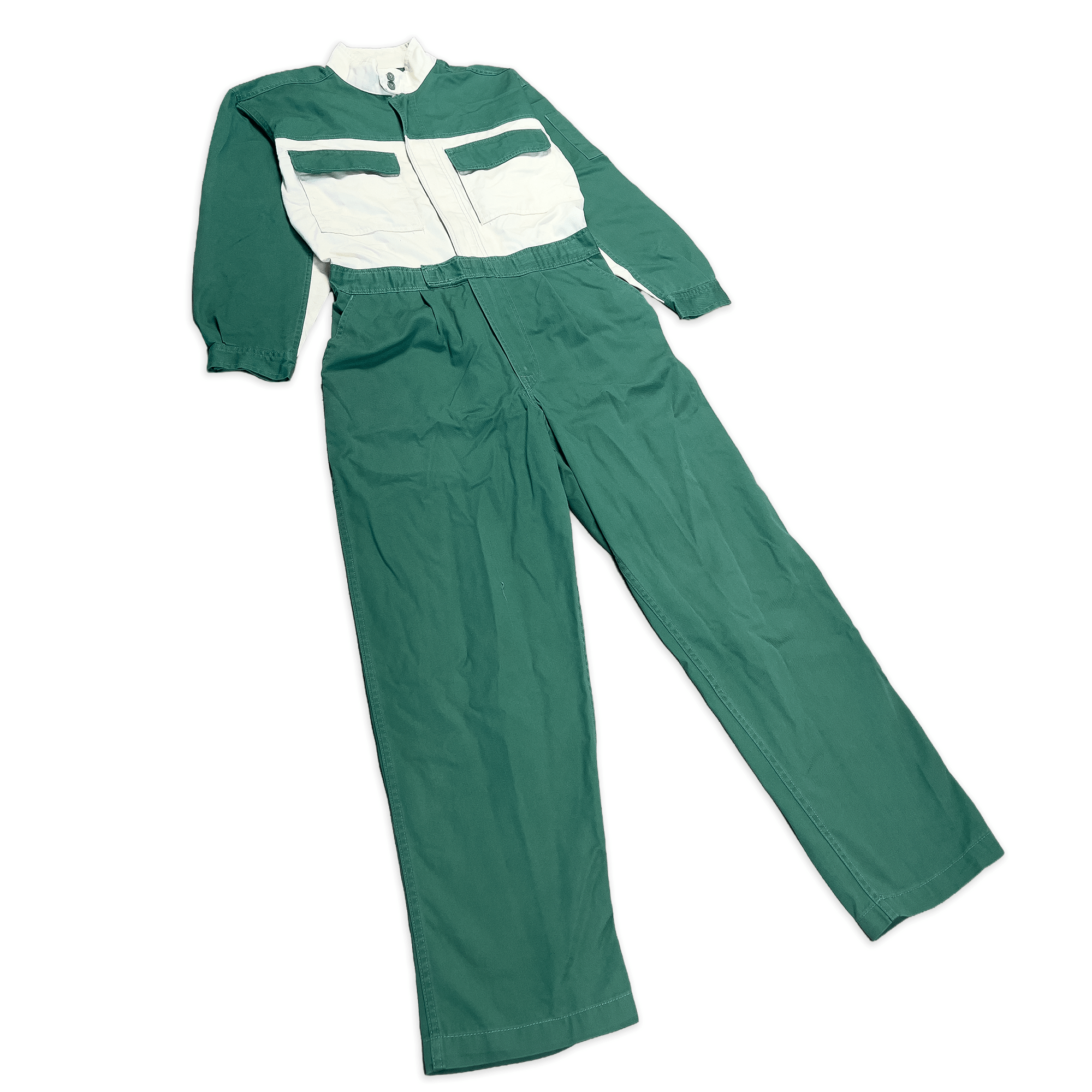 Retro JDM Showa 1990s Daihatsu Mini Kei Car Truck Tsunagi Coveralls Green - Sugoi JDM