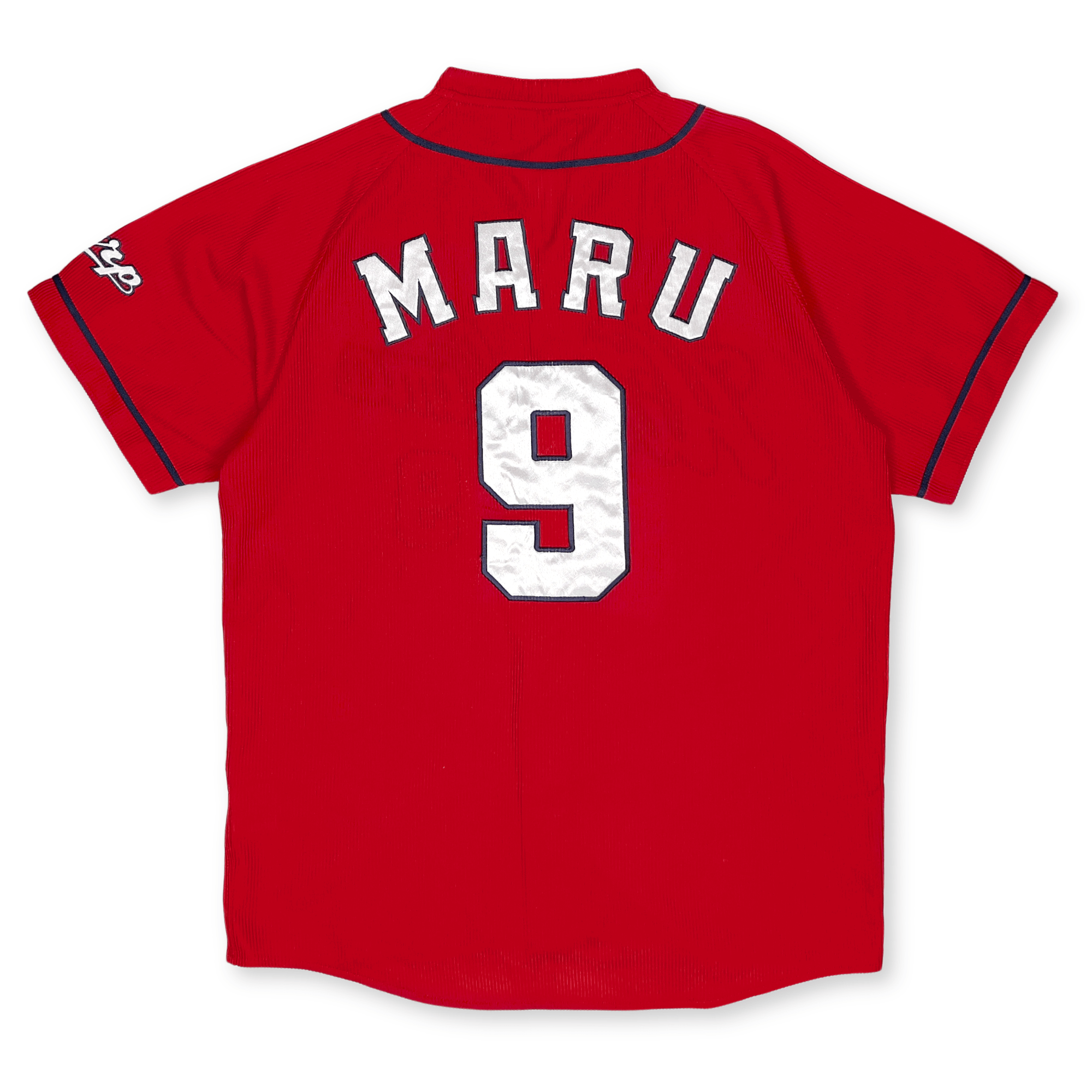 Retro NPB Japan Hiroshima Carp Baseball Knit Jersey Yoshihiro Maru Red #9 - Sugoi JDM