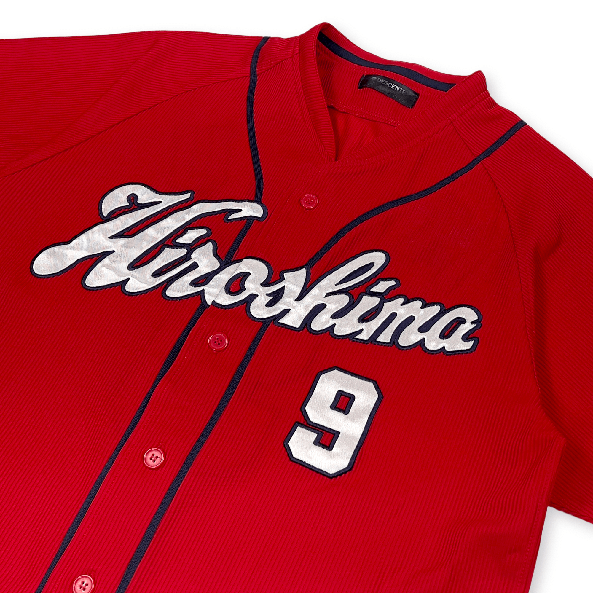 Retro NPB Japan Hiroshima Carp Baseball Knit Jersey Yoshihiro Maru Red #9 - Sugoi JDM