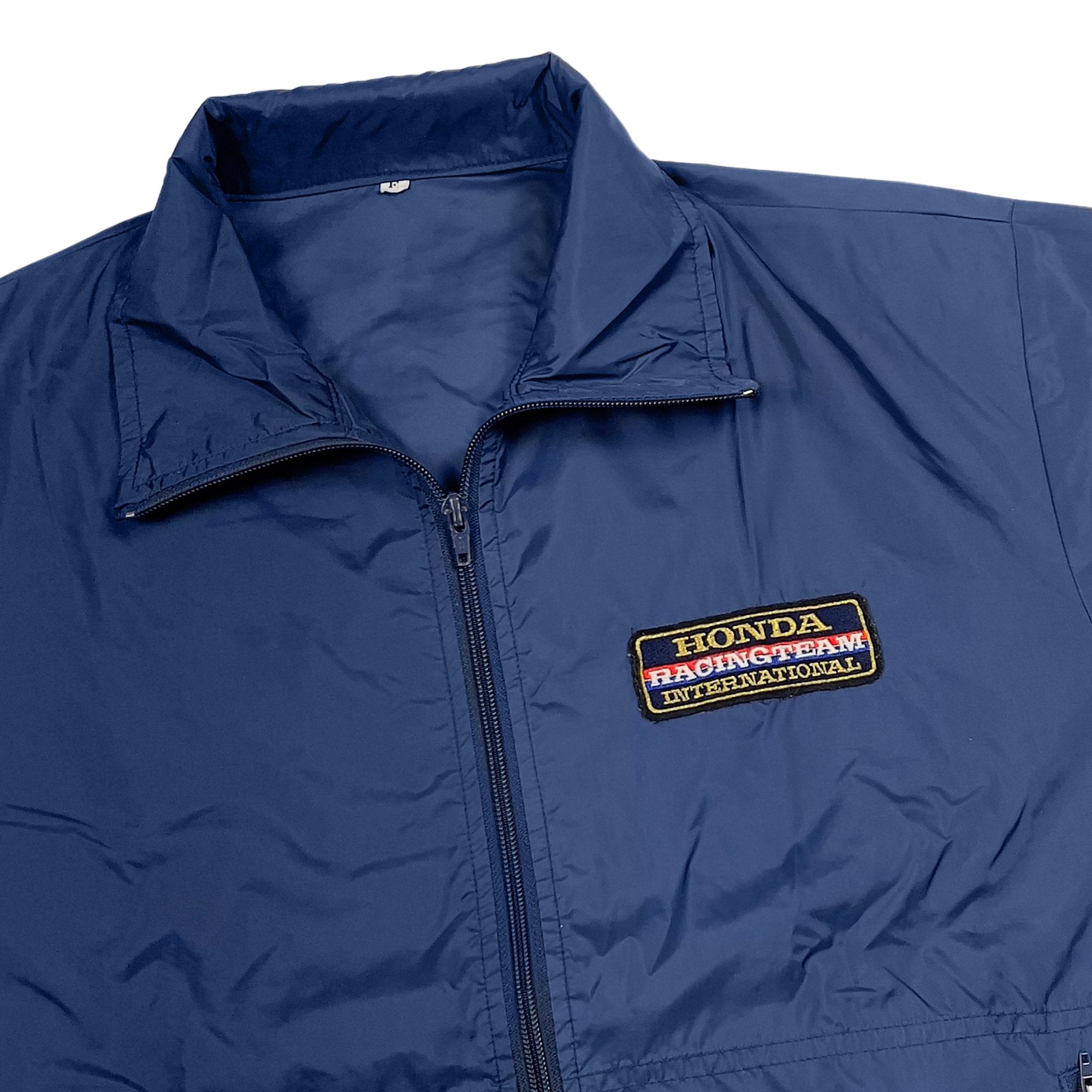 Retro Showa 1980s JDM Japan Honda Racing Team Windbreaker Jacket Blue - Sugoi JDM