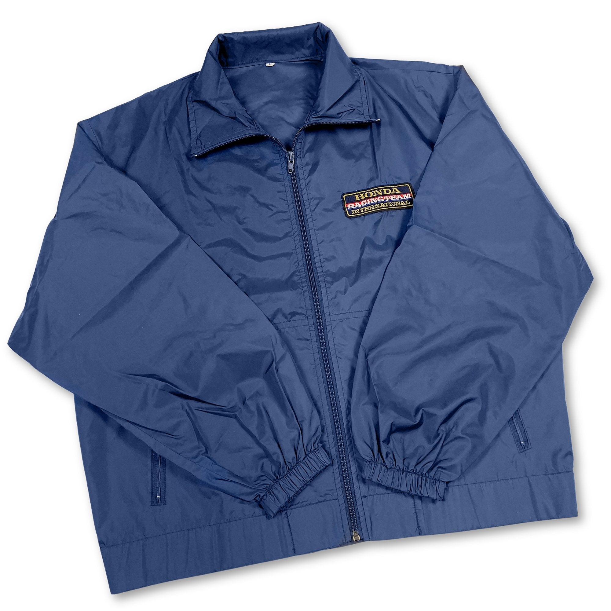 Retro Showa 1980s JDM Japan Honda Racing Team Windbreaker Jacket Blue - Sugoi JDM