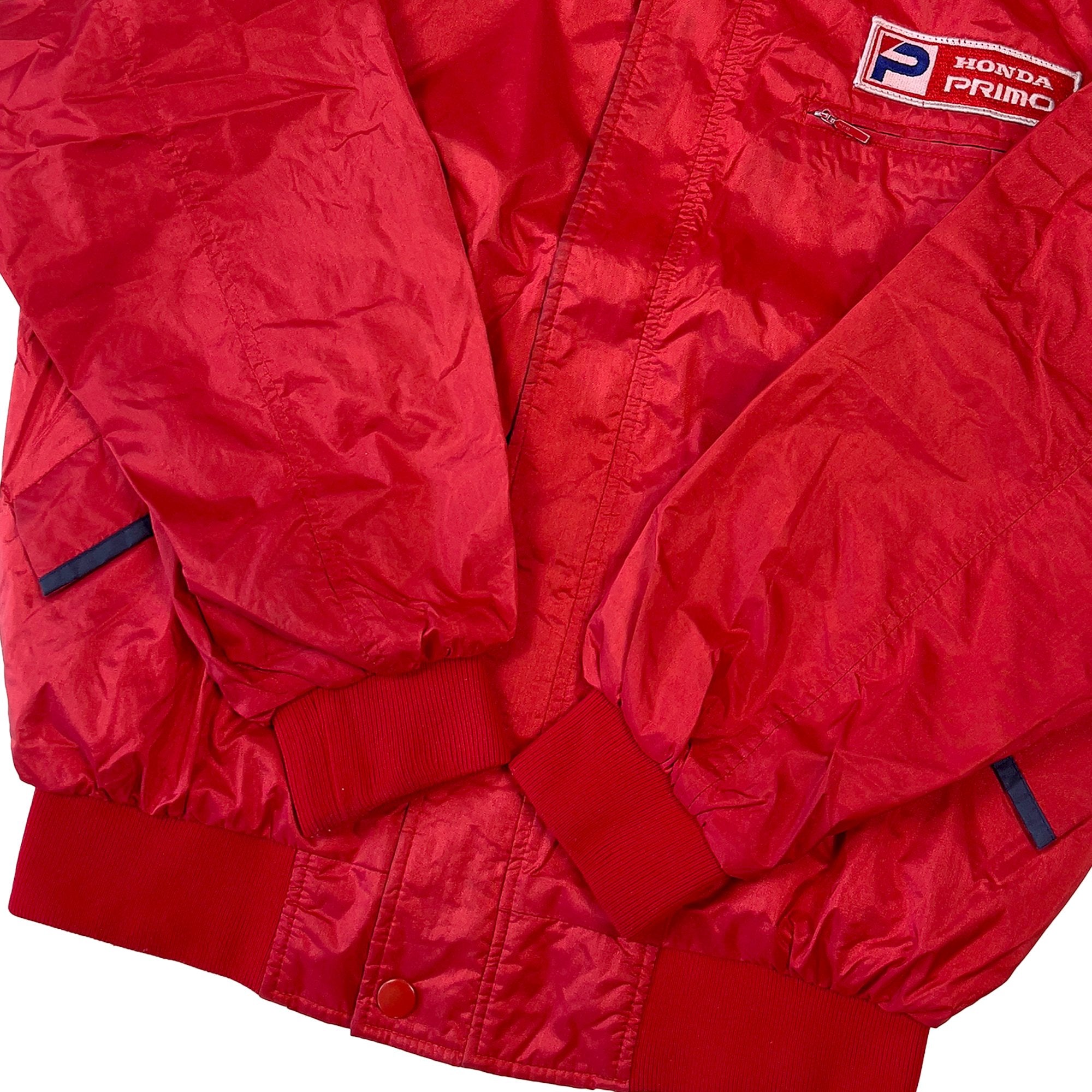 Retro Showa Era JDM Honda Primo Racing Pit Crew Jacket Red - Sugoi JDM