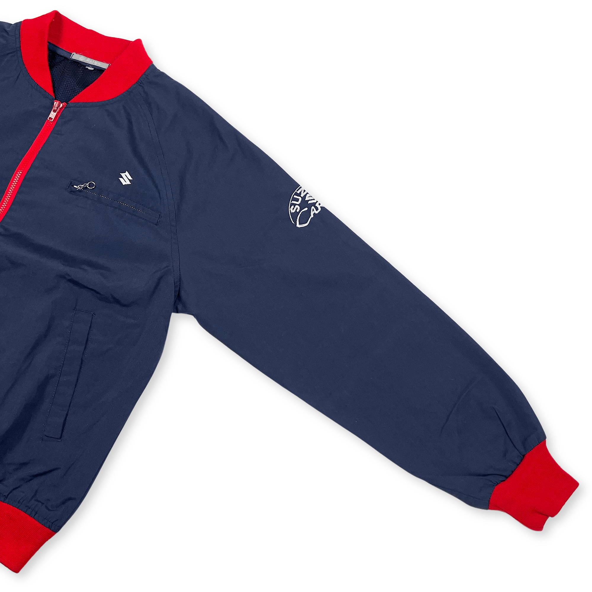 Retro Showa Era JDM Japan Suzuki Staff Carry Kei Truck Jacket Blue - Sugoi JDM