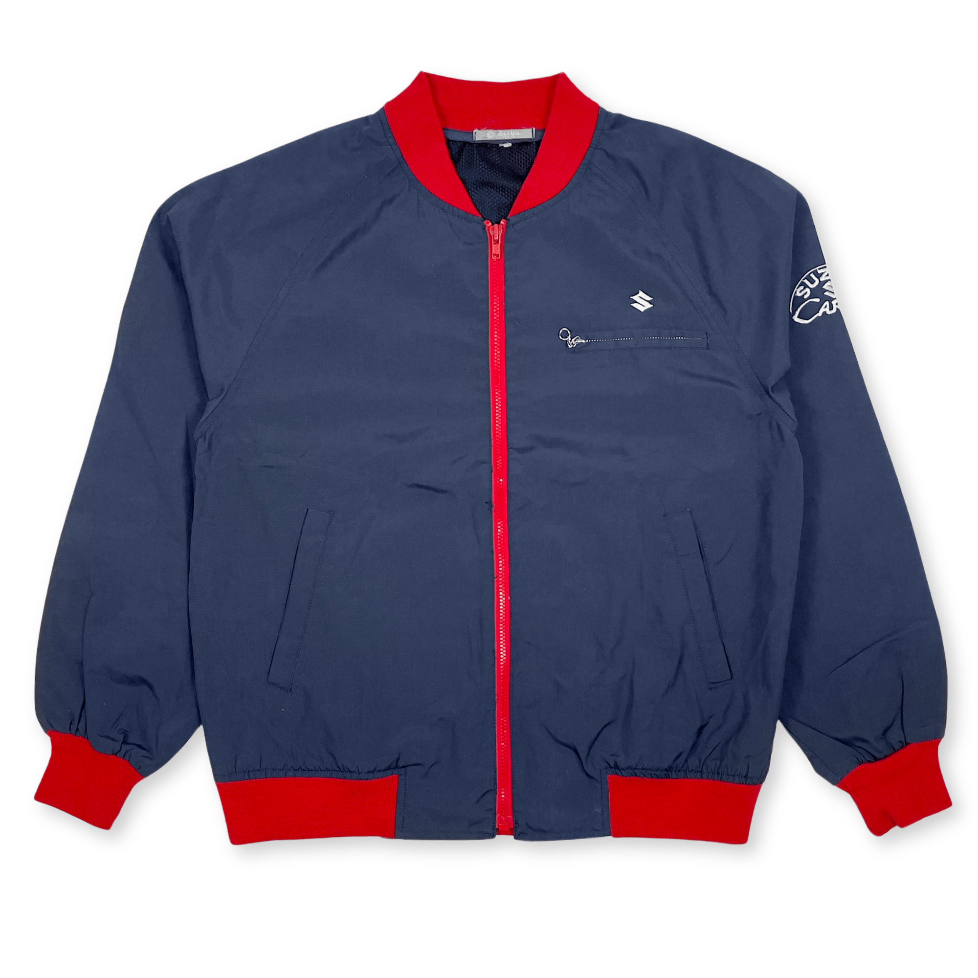 Retro Showa Era JDM Japan Suzuki Staff Carry Kei Truck Jacket Blue - Sugoi JDM