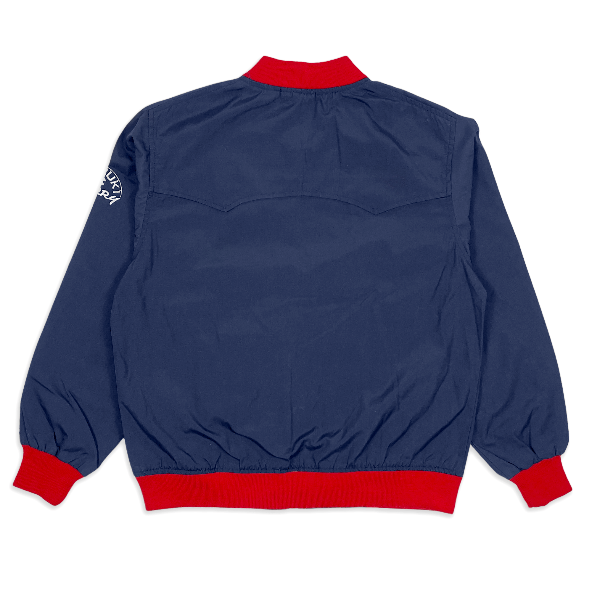 Retro Showa Era JDM Japan Suzuki Staff Carry Kei Truck Jacket Blue - Sugoi JDM