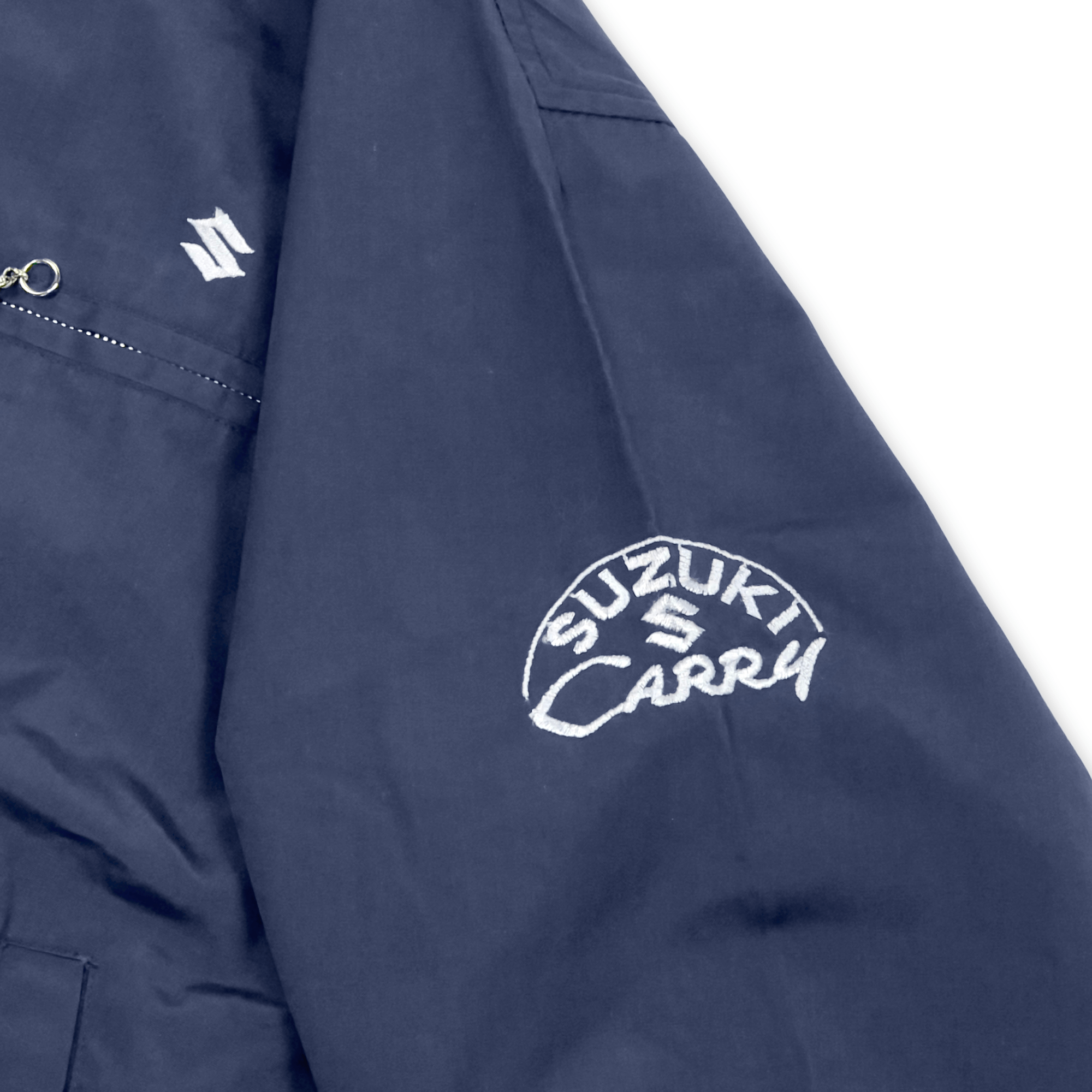 Retro Showa Era JDM Japan Suzuki Staff Carry Kei Truck Jacket Blue - Sugoi JDM