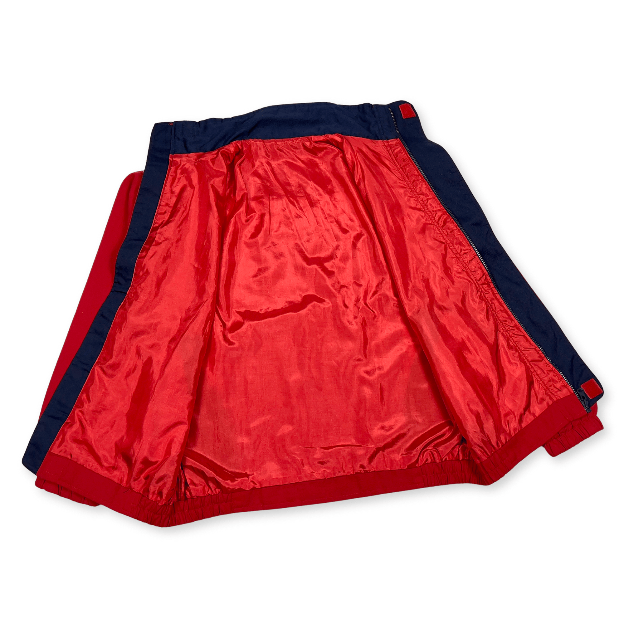 Retro Showa JDM Japan ENEOS Stitched Logo Jacket Jumper Red Orange - Sugoi JDM