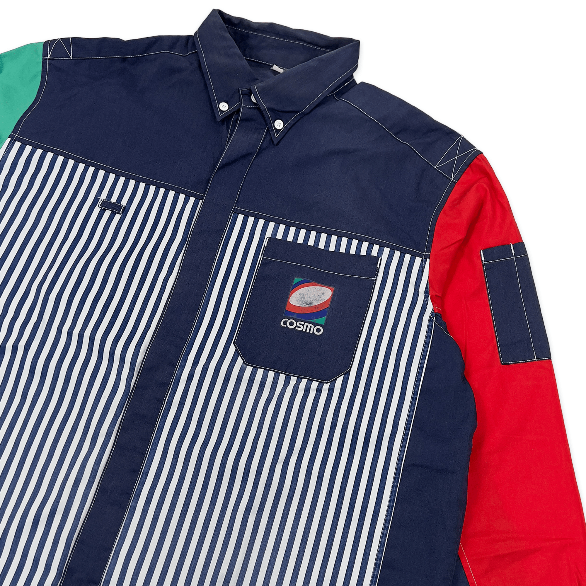 Retro Vintage Showa JDM Japan Cosmo Gas Station Staff Workwear Shirt - Sugoi JDM