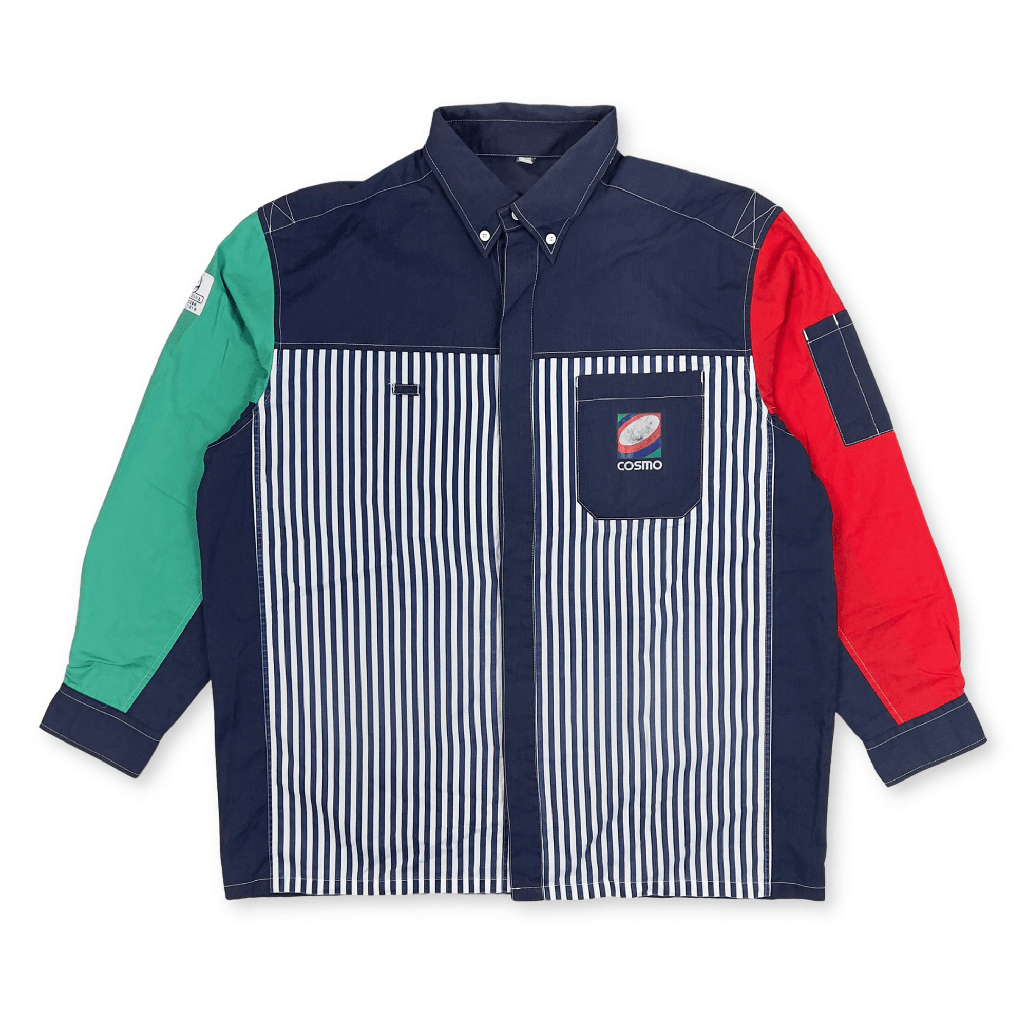 Retro Vintage Showa JDM Japan Cosmo Gas Station Staff Workwear Shirt - Sugoi JDM